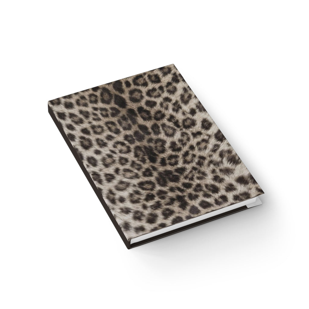 Hardcover Leopard Print Ruled Journal — Stylish Animal Print Notebook