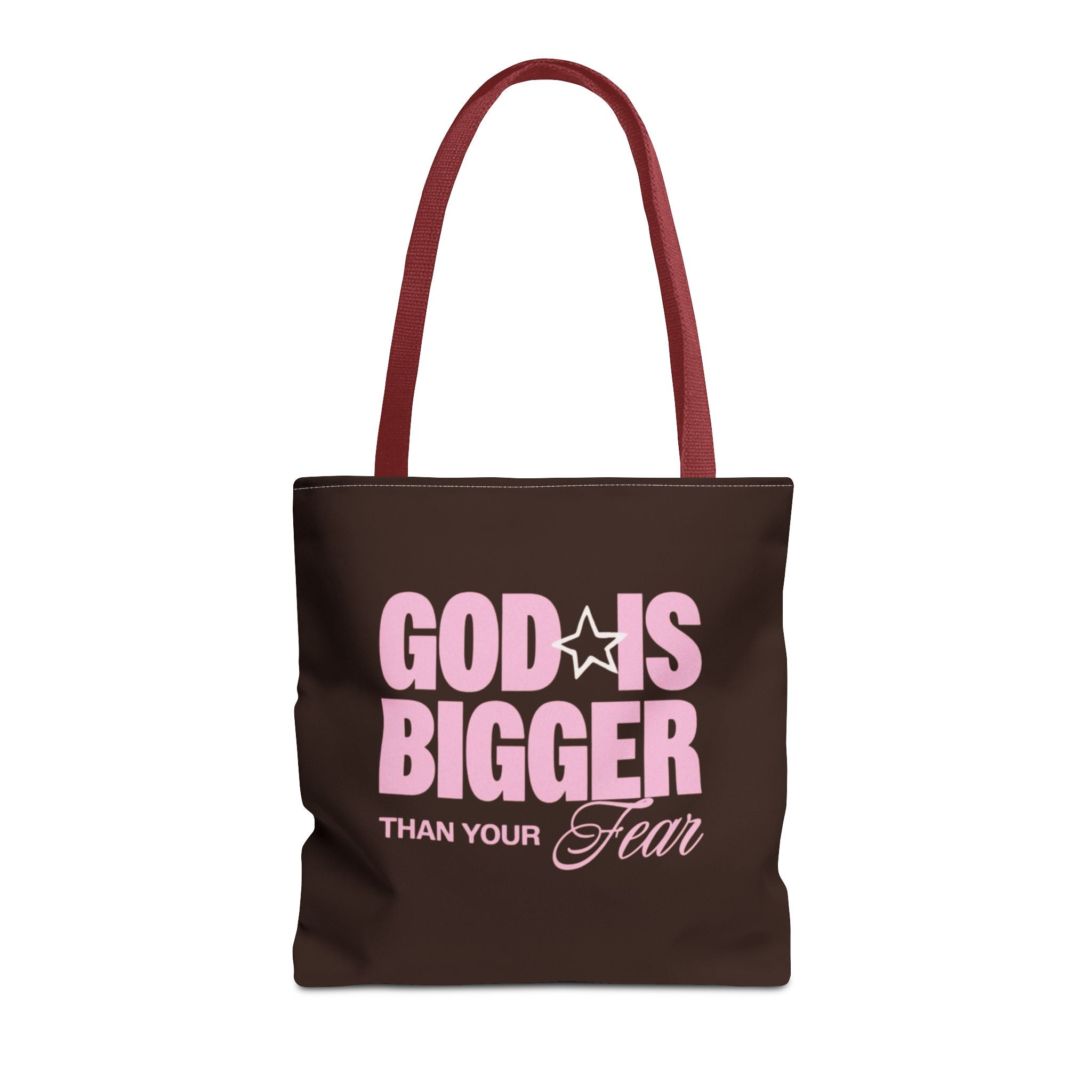 "God Is Bigger Than Your Fear" Scripture Quote Tote Bag