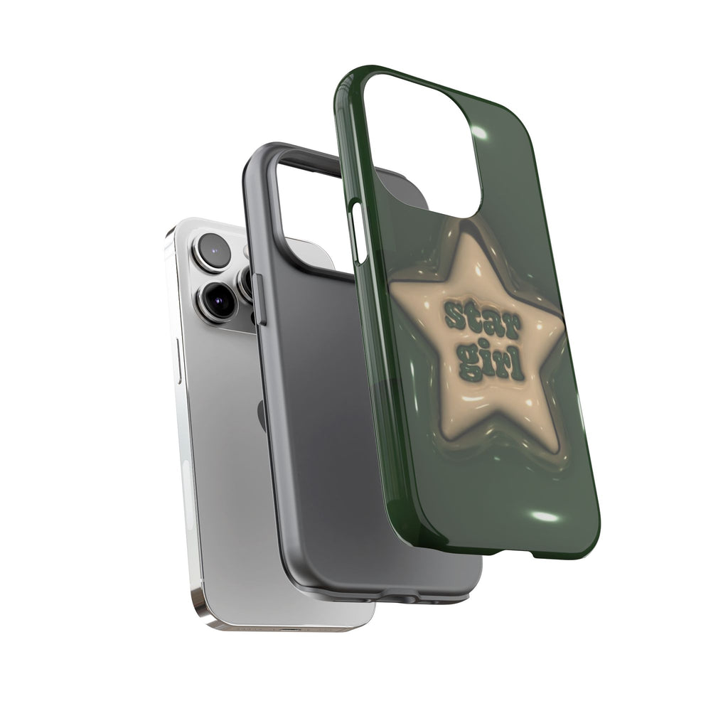 Star Girl iPhone Case — Green Star Protective Case
