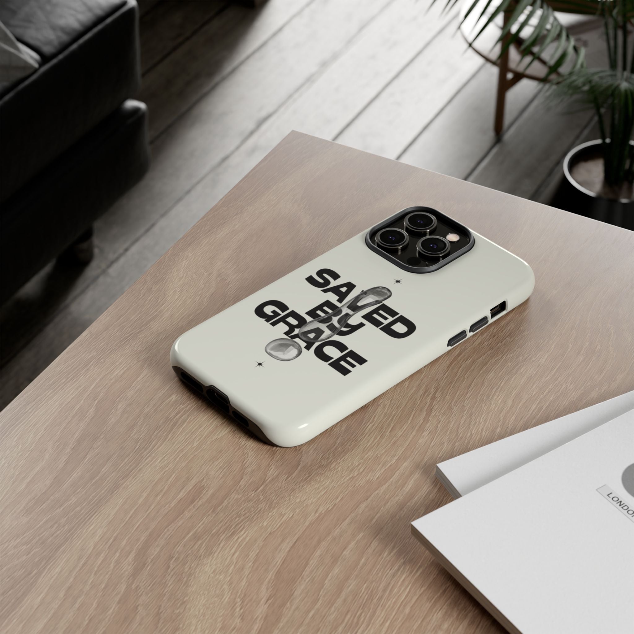 Saved By Grace Tough Phone Case — Christian Faith iPhone Cover