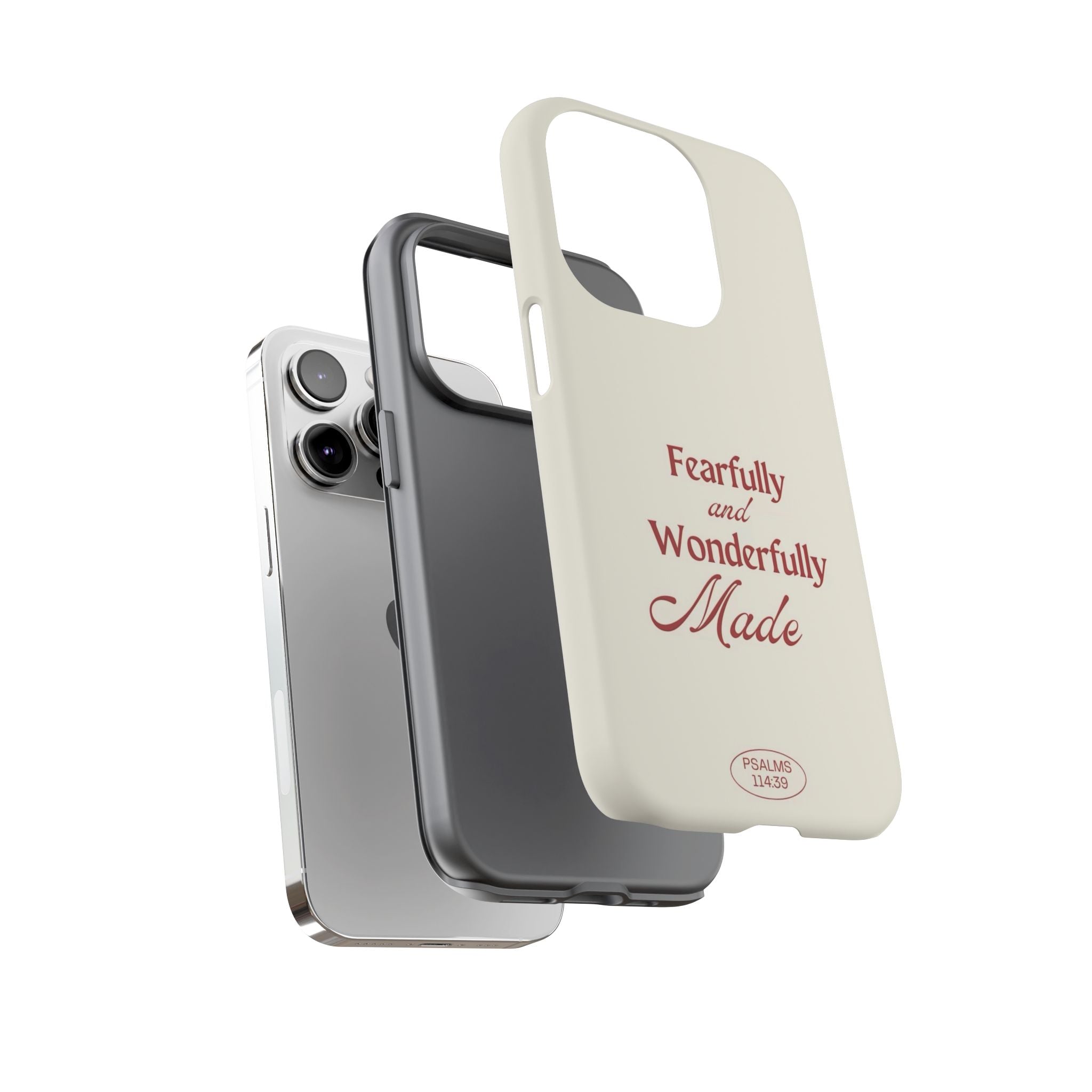 Tough Phone Case — "Fearfully and Wonderfully Made" Christian Scripture Protective Case