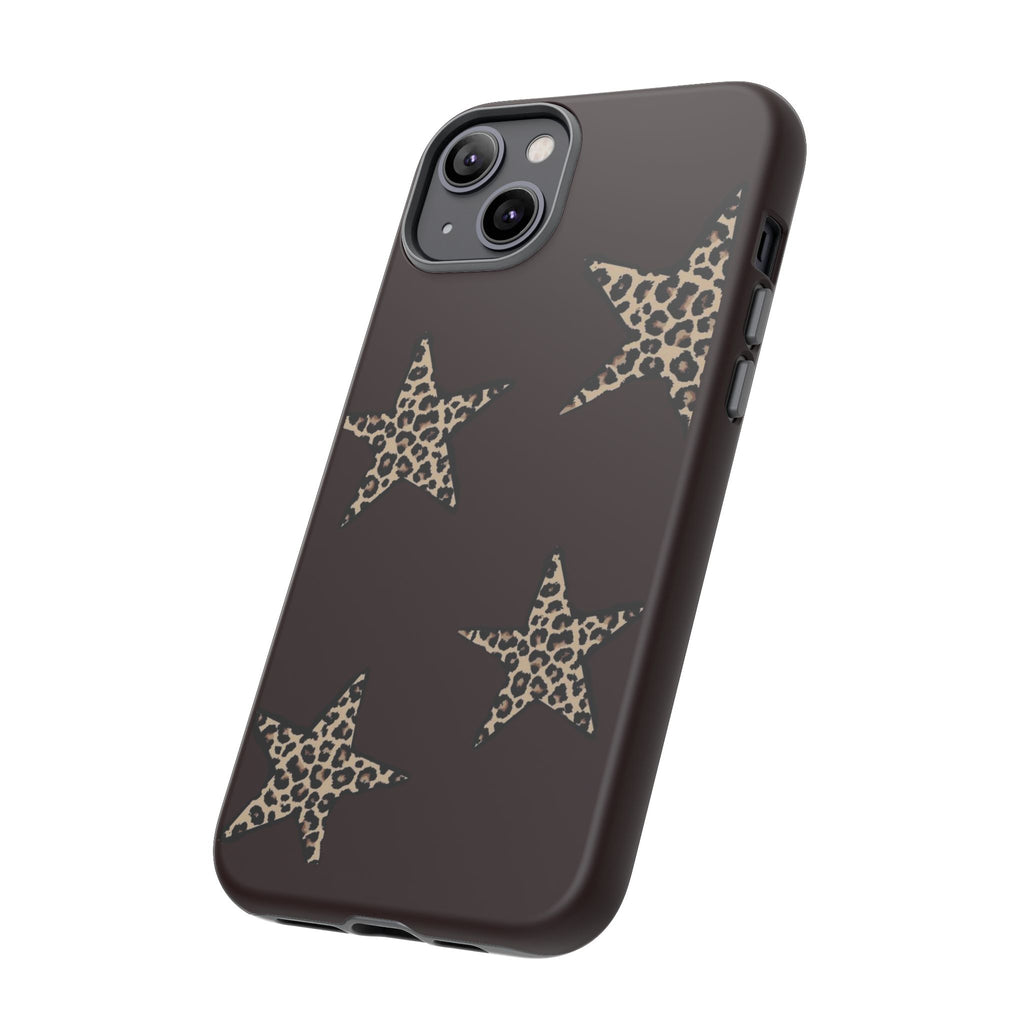 Leopard Star iPhone Case — Chic Brown Protective Tough Case