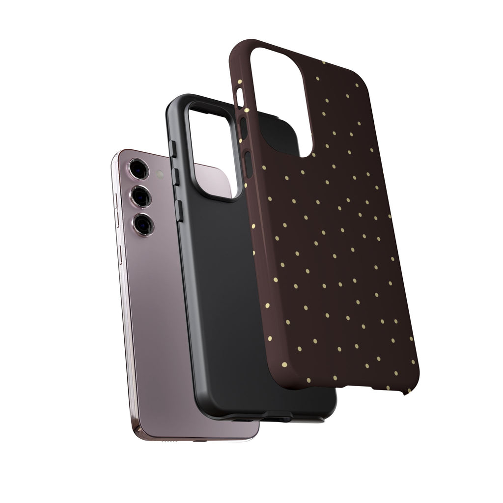 Brown Gold Polka Dot Tough Phone Case