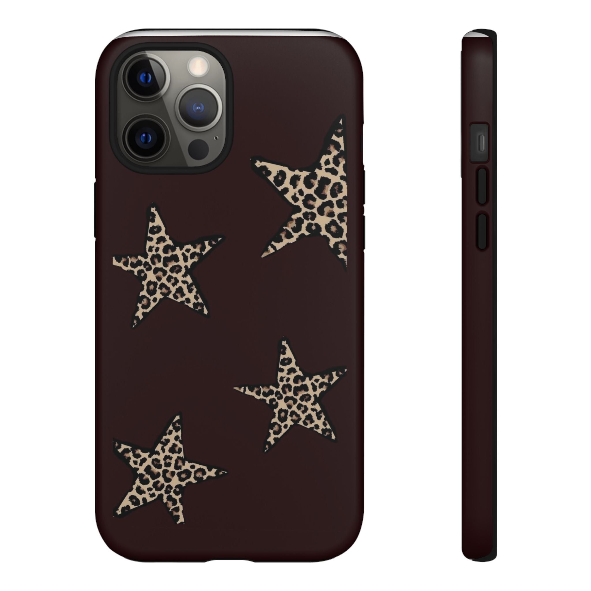 Leopard Star iPhone Case — Chic Brown Protective Tough Case