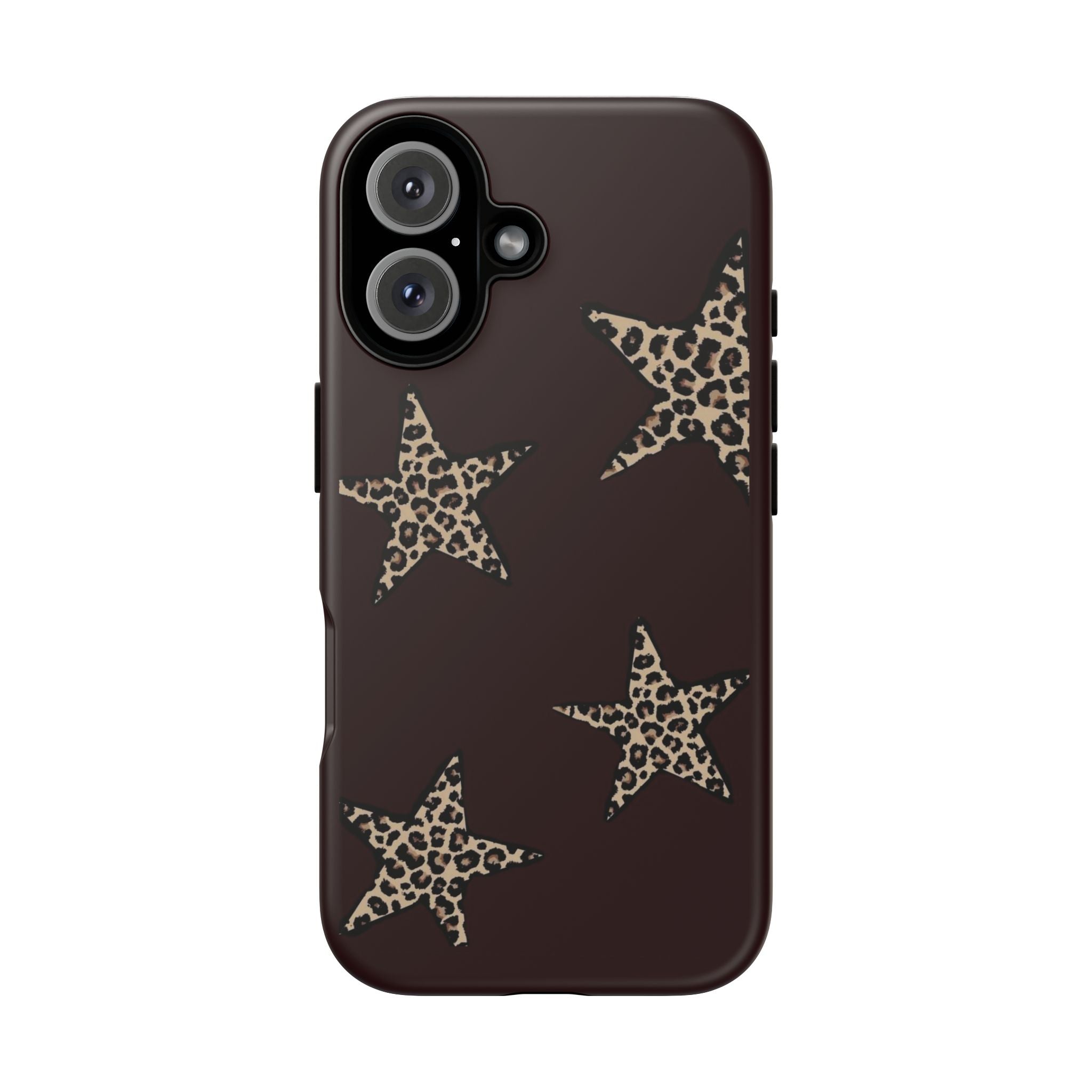 Leopard Star iPhone Case — Chic Brown Protective Tough Case
