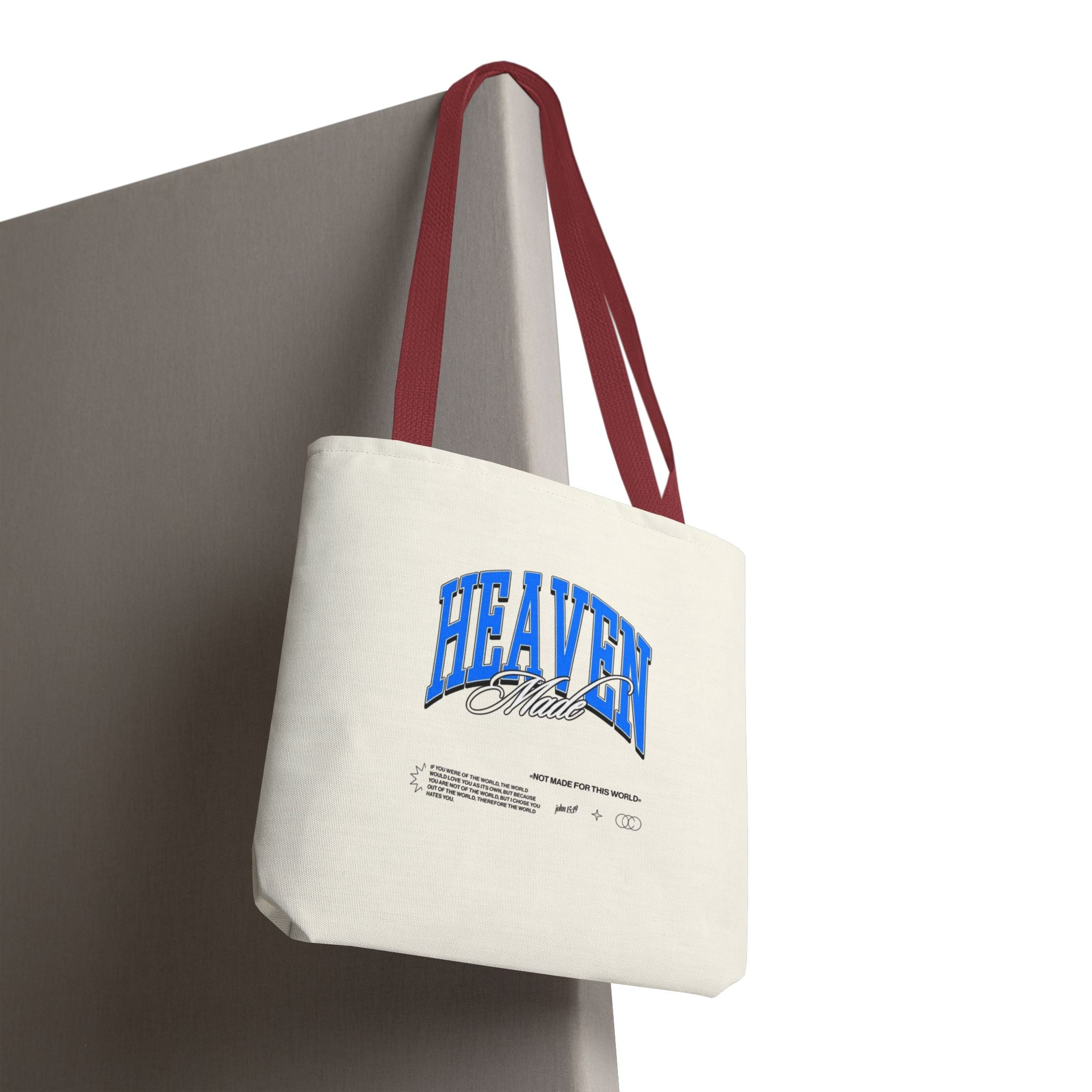 Heaven Music Tote Bag - Retro Blue Graphic All-Over Print