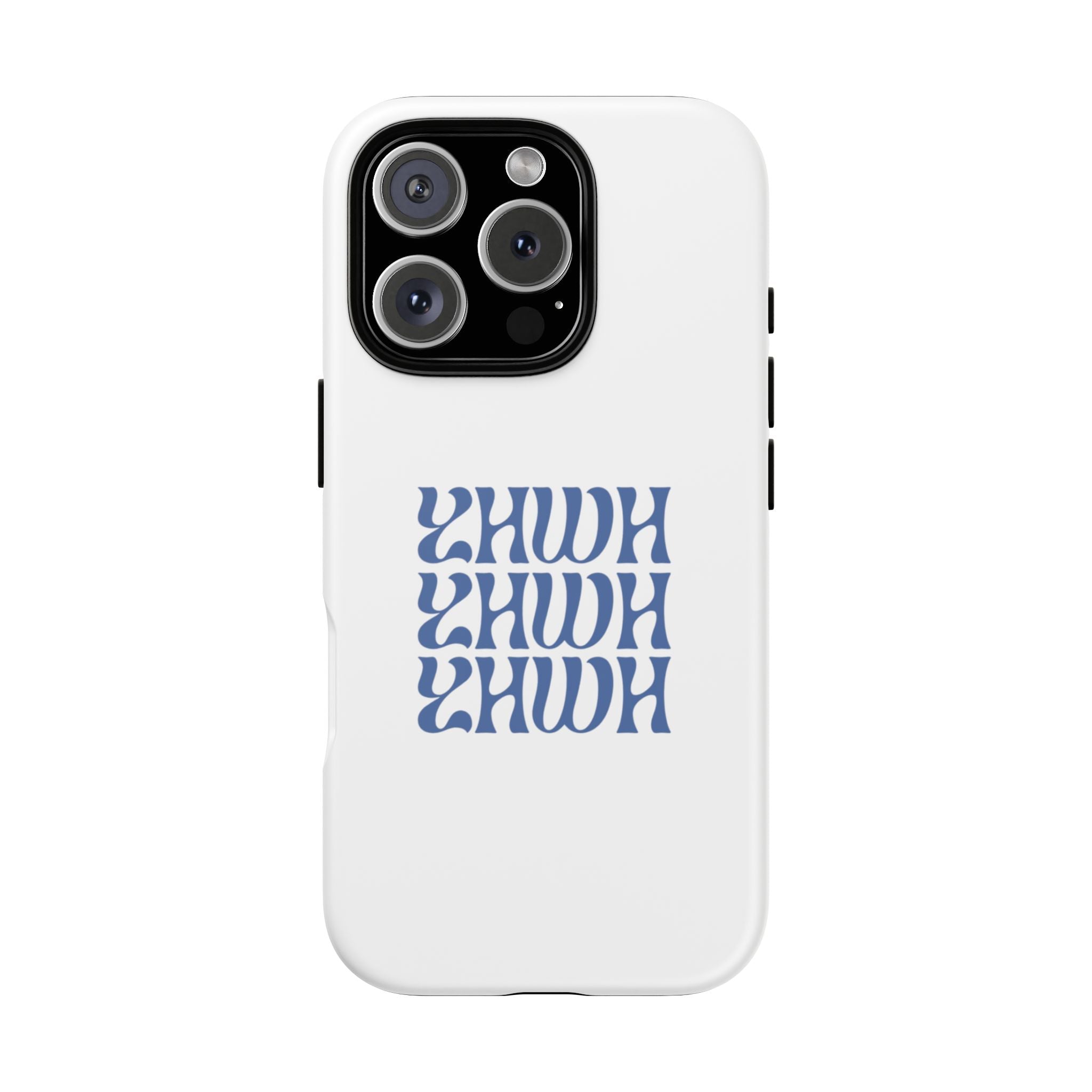 "YHWH" — Retro Blue Wavy Tough Phone Case