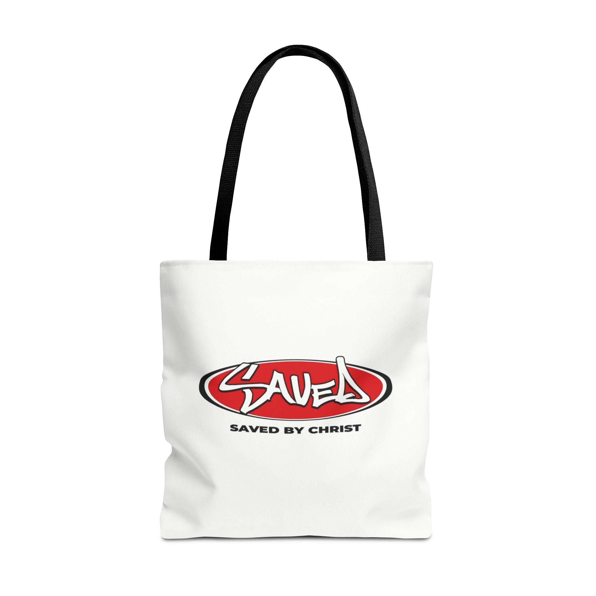 "Saved by Christ" Canvas Tote Bag