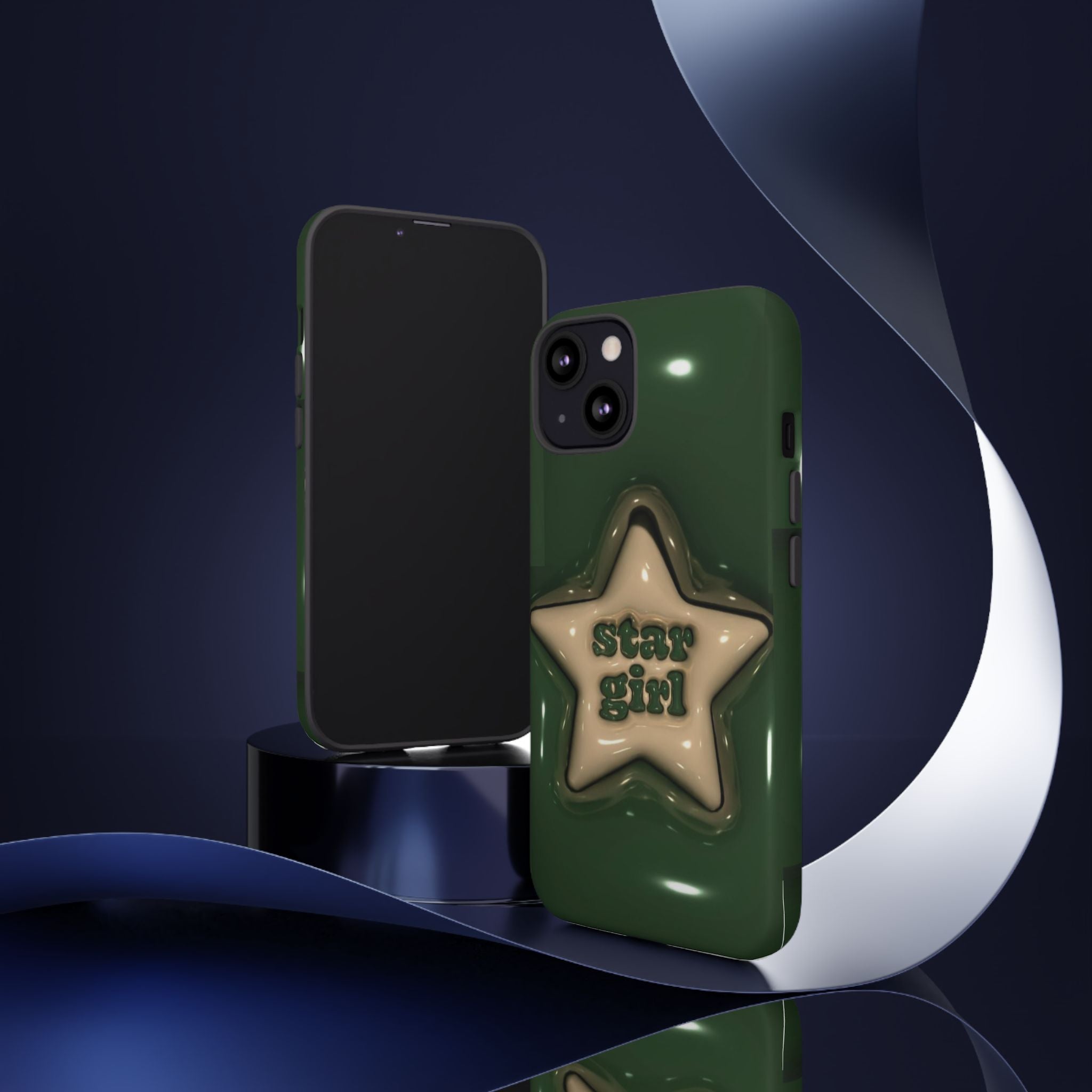 Star Girl iPhone Case — Green Star Protective Case