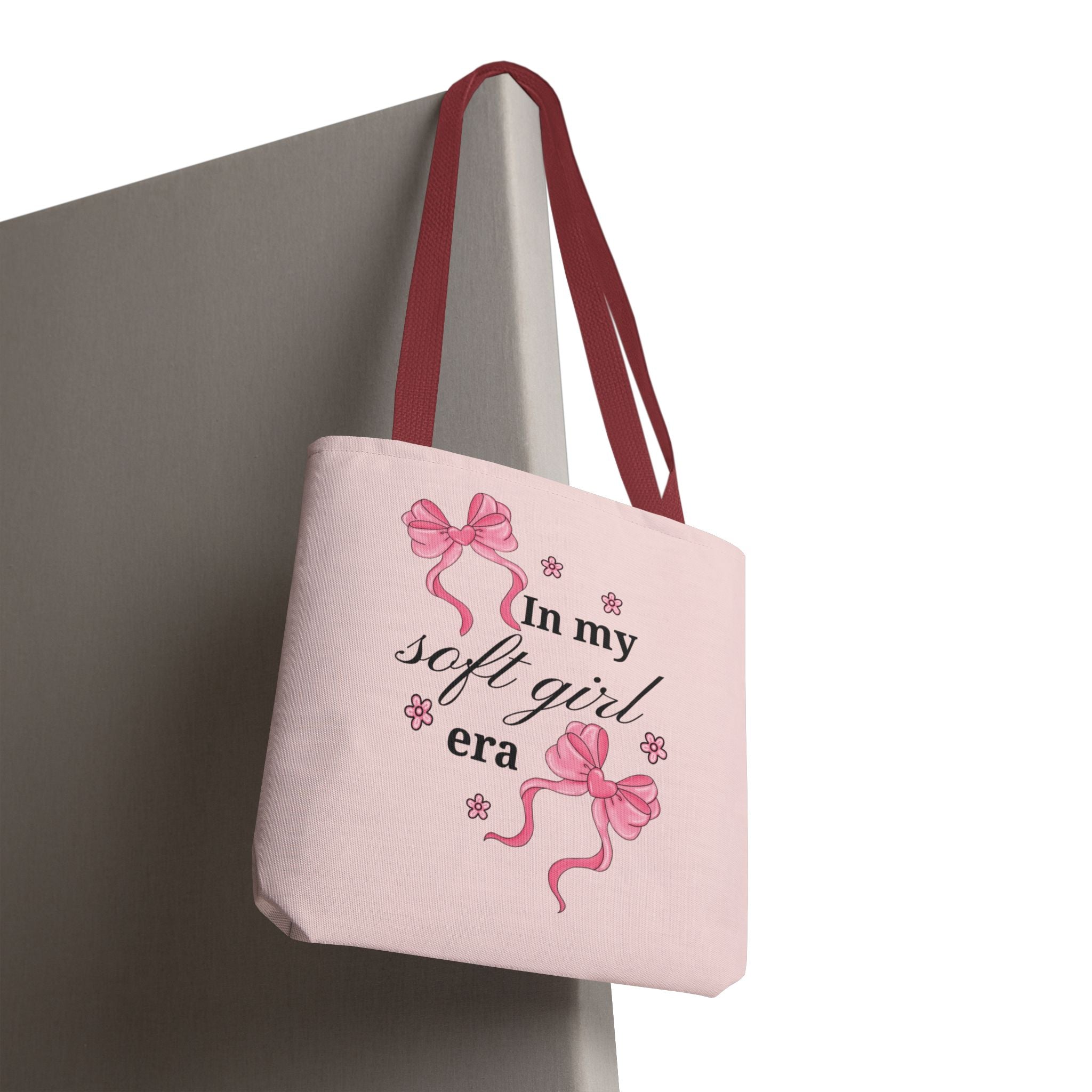 Tote Bag — "In My Soft Girl Era" Pink All-Over Print