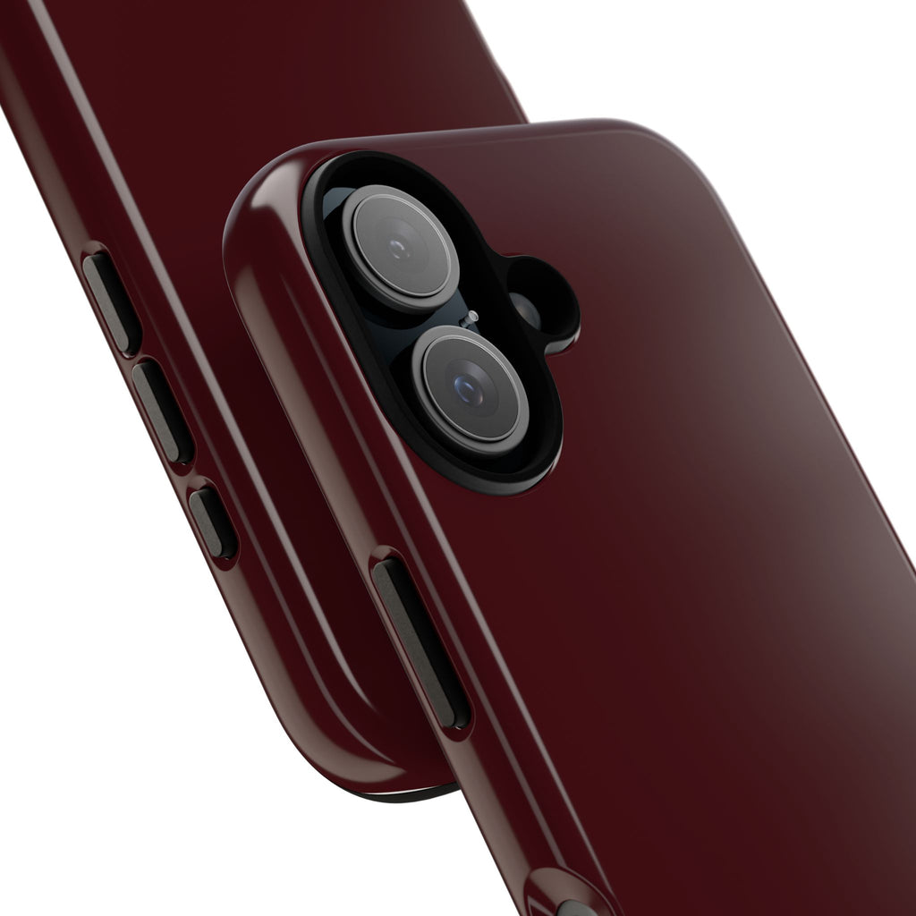 Maroon Tough iPhone Case — Slim Impact-Resistant Protective Cover
