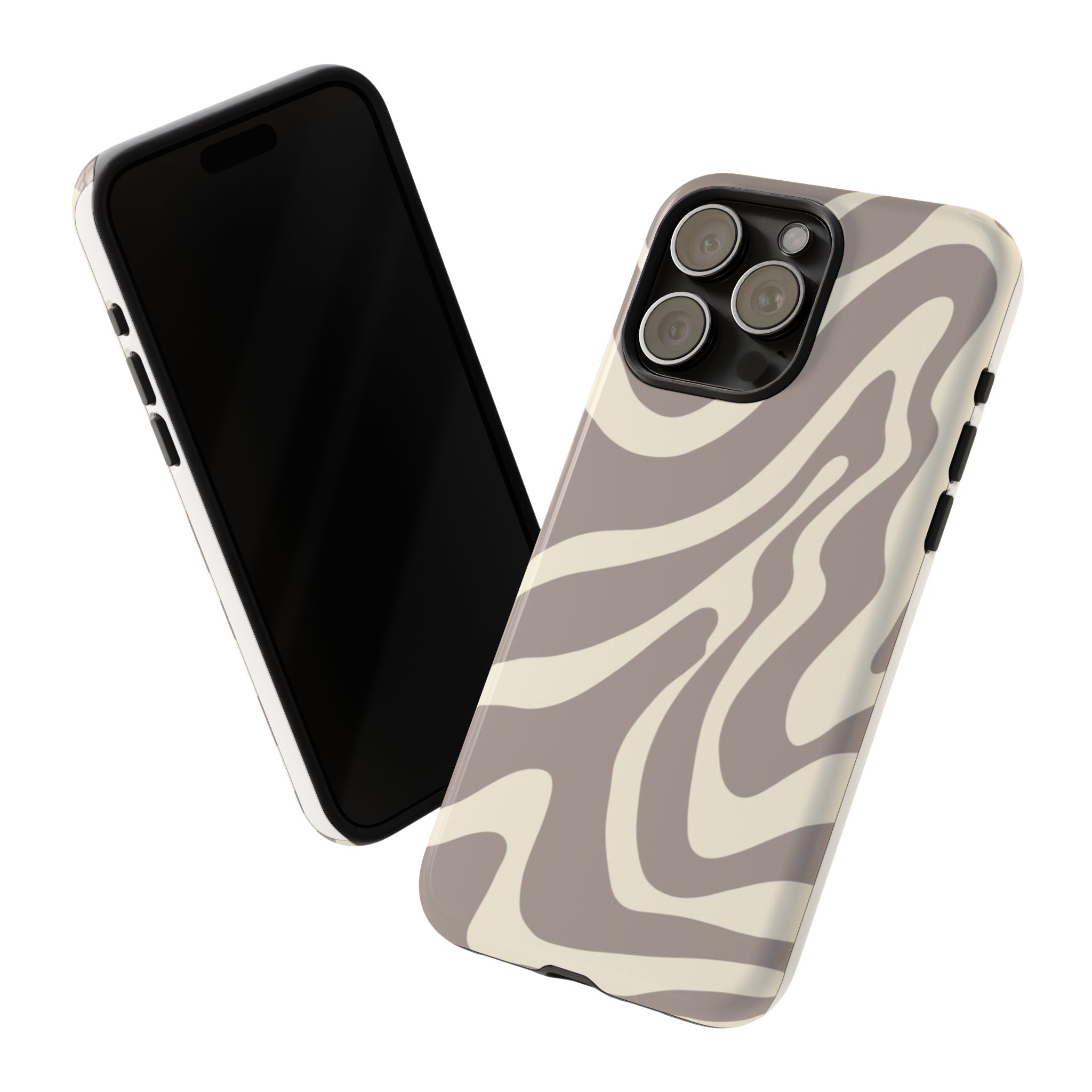 Neutral Zebra Print Tough iPhone Case