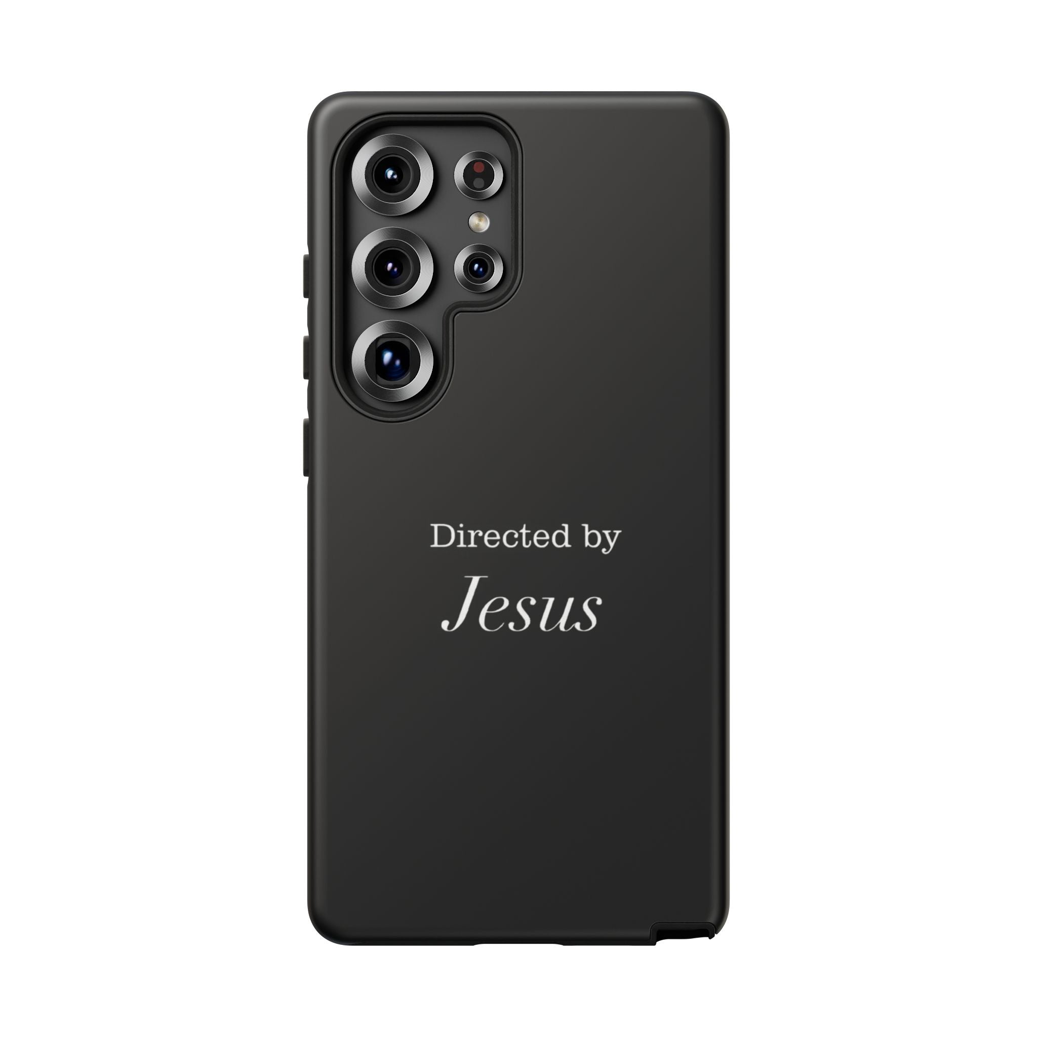 Directed by Jesus Tough Phone Case — Faith Black Protective Case