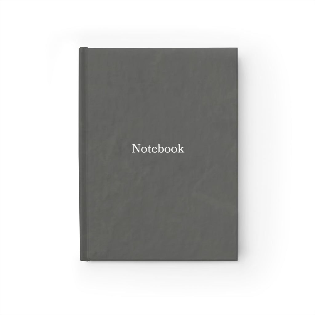 Ruled Notebook Journal — Minimal Gray "Notebook" Hardcover
