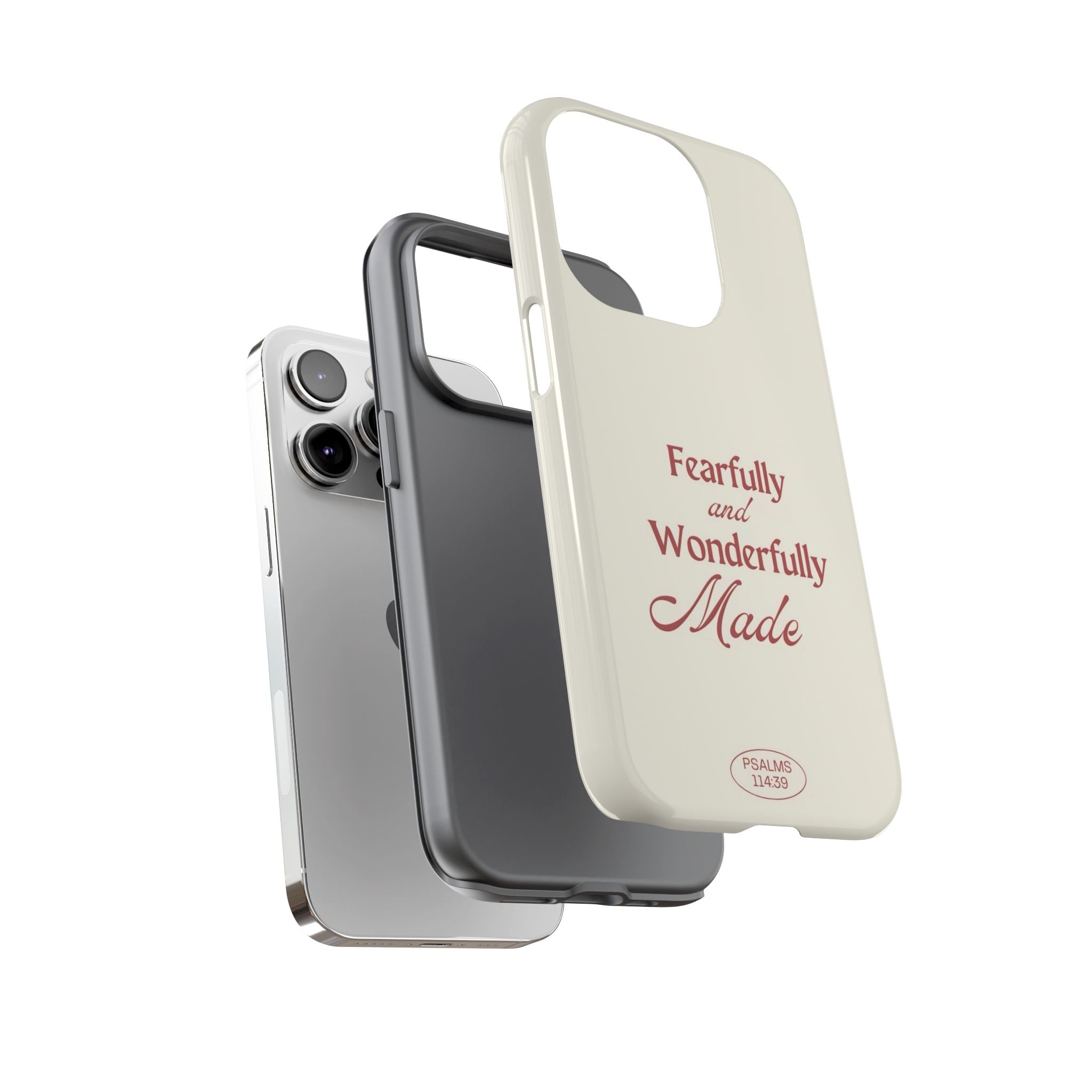 Tough Phone Case — "Fearfully and Wonderfully Made" Christian Scripture Protective Case