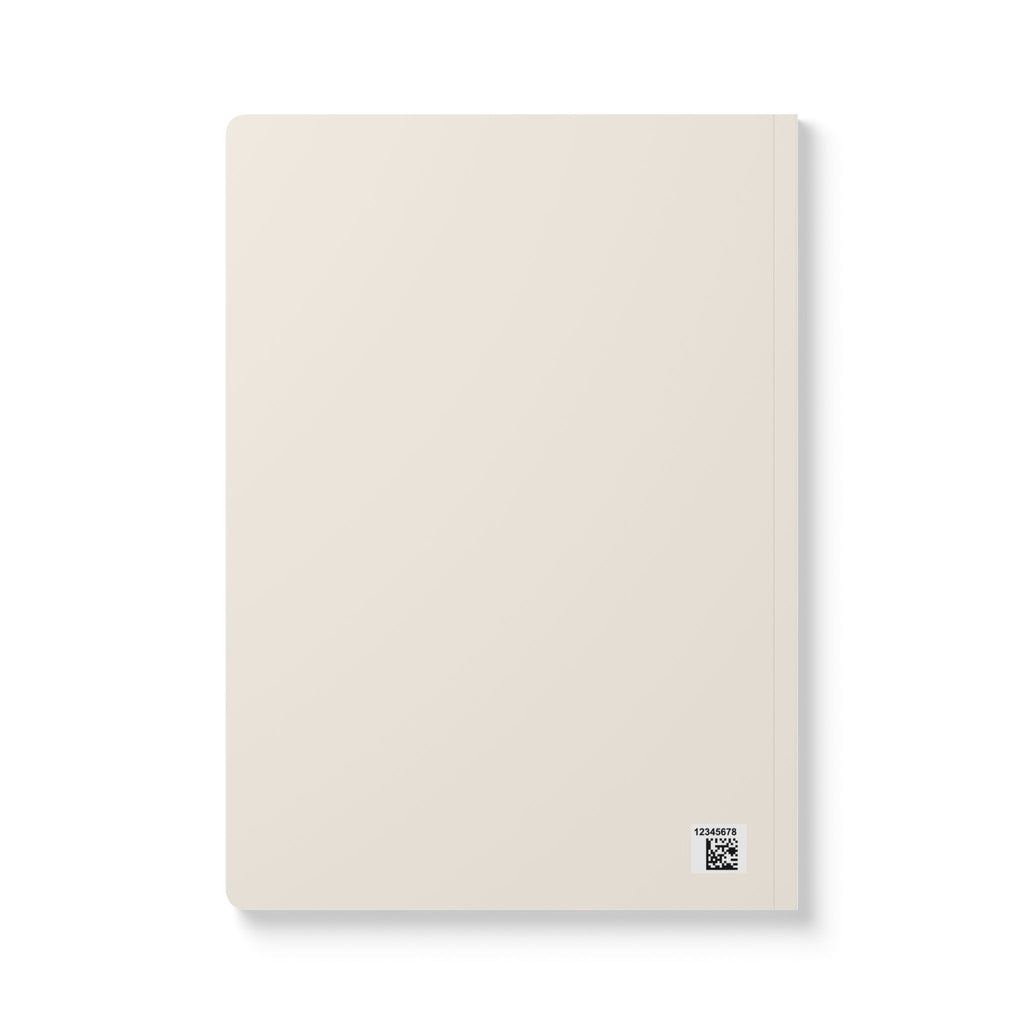 Polka Dot Softcover Journal — Cream Notebook with Black Dot Pattern, Printed Interior