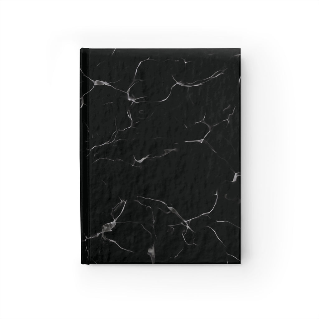 Black Marble Hardcover Journal — Ruled Lined Notebook
