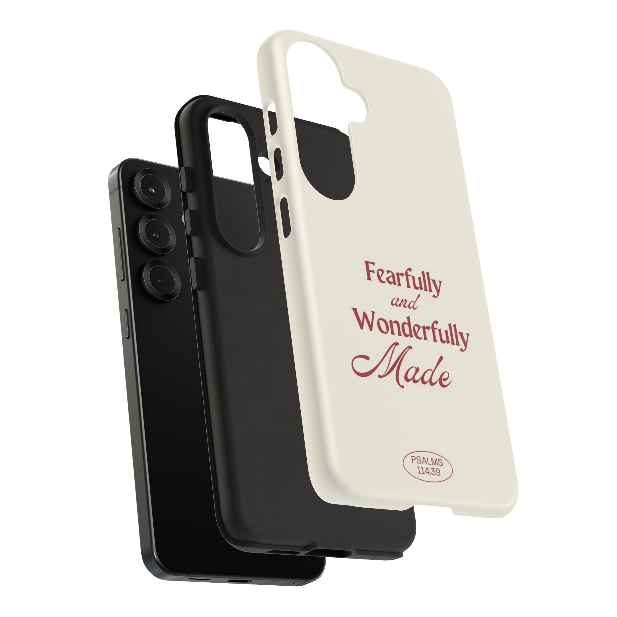 Tough Phone Case — "Fearfully and Wonderfully Made" Christian Scripture Protective Case