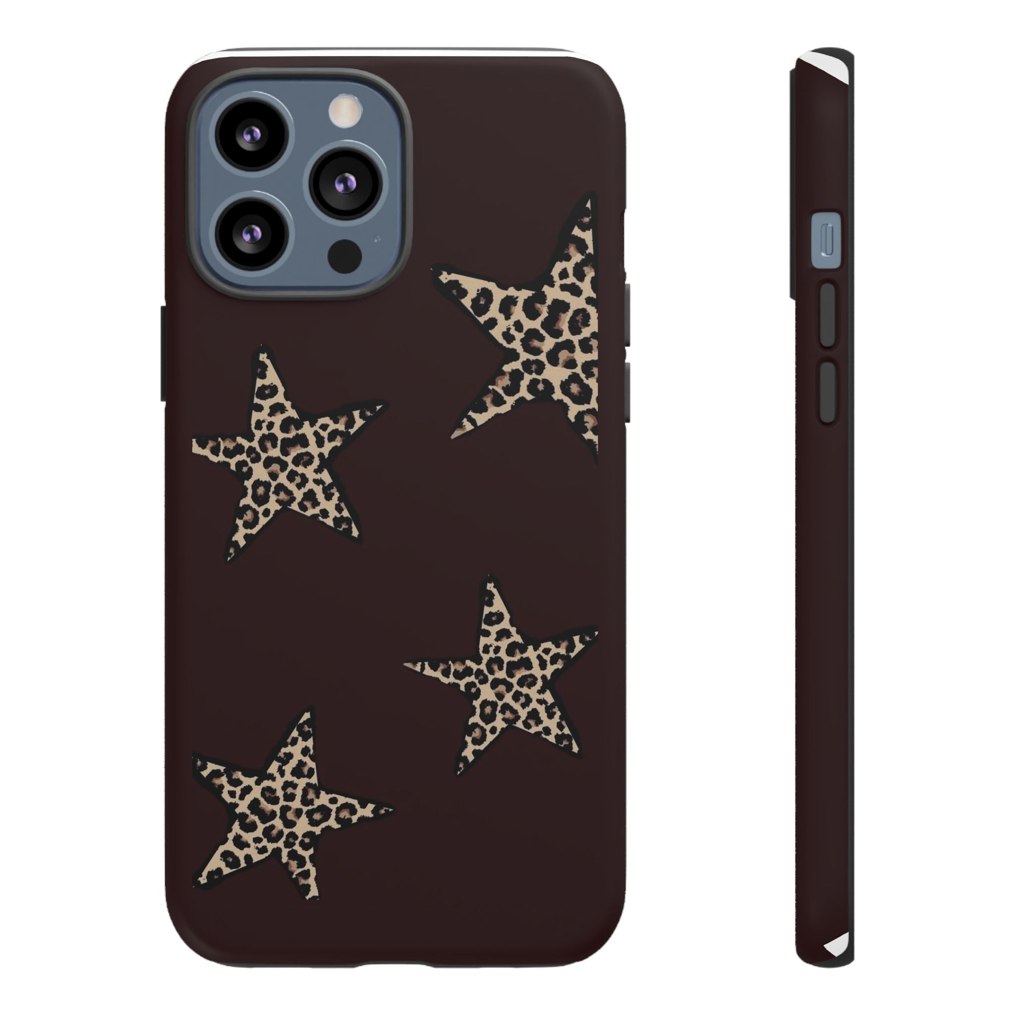Leopard Star iPhone Case — Chic Brown Protective Tough Case