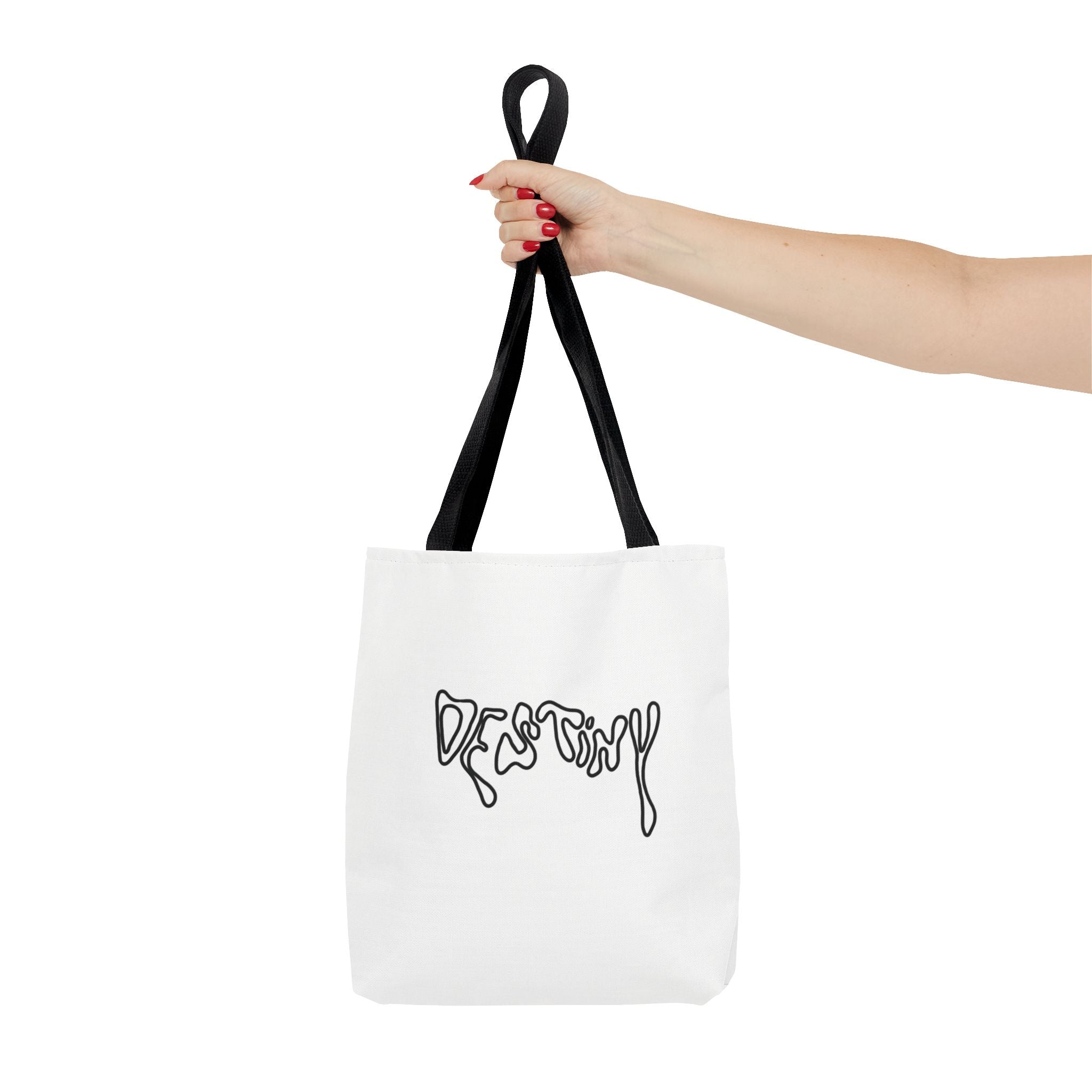 Destiny Script Tote Bag – Minimalist Graphic Canvas Tote