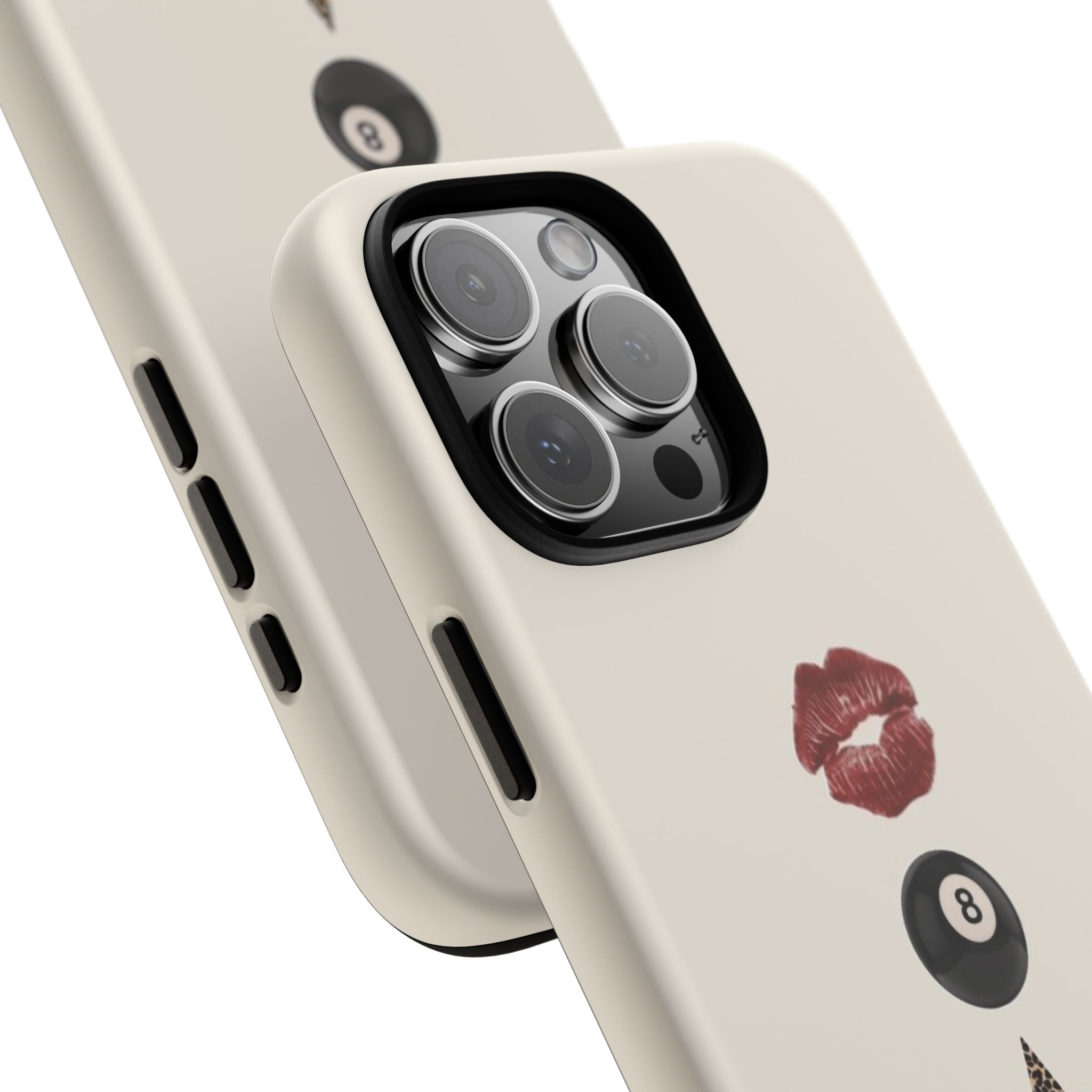 Kiss 8-Ball Star iPhone Case – Trendy Minimalist Protective Cover