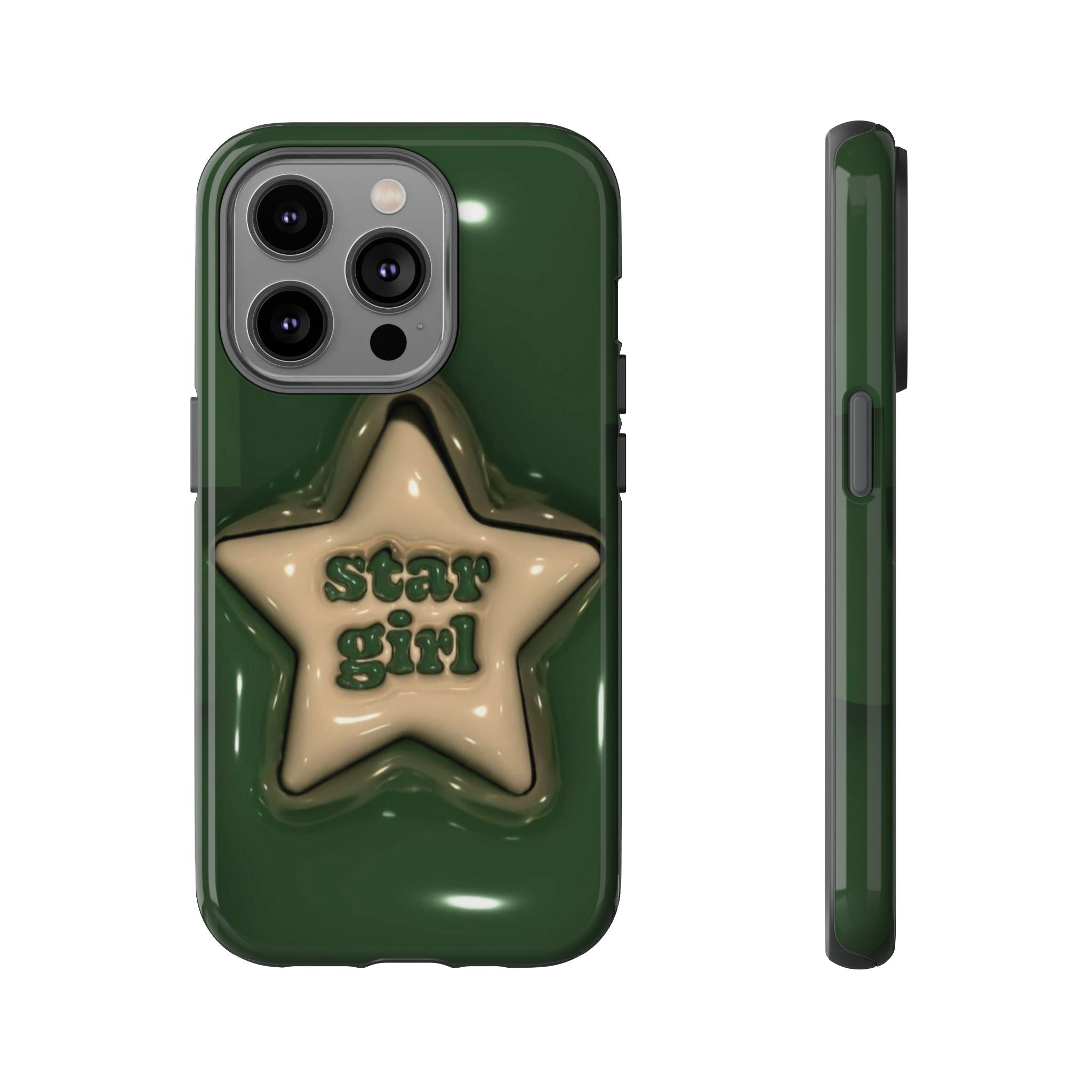 Star Girl iPhone Case — Green Star Protective Case