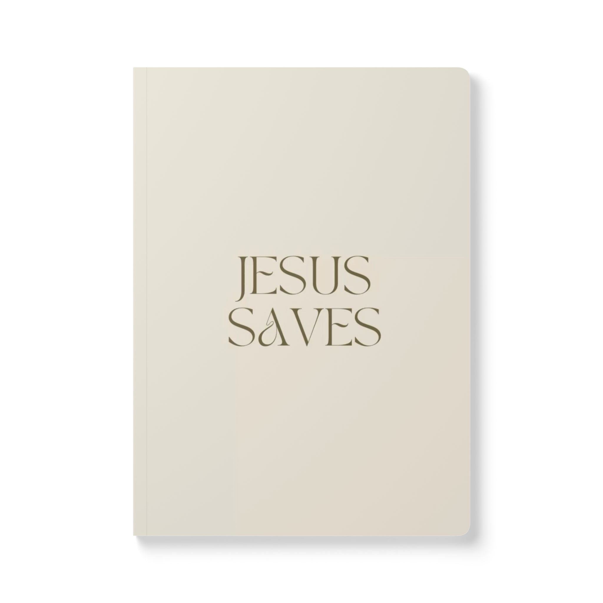 Jesus Saves Softcover Journal — Faith-Inspired Lined Notebook for Prayer & Reflection