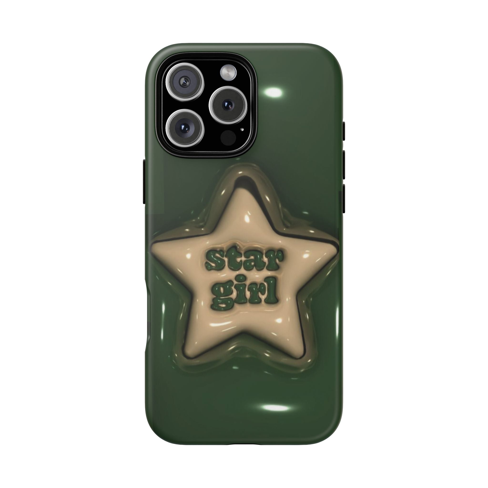 Star Girl iPhone Case — Green Star Protective Case