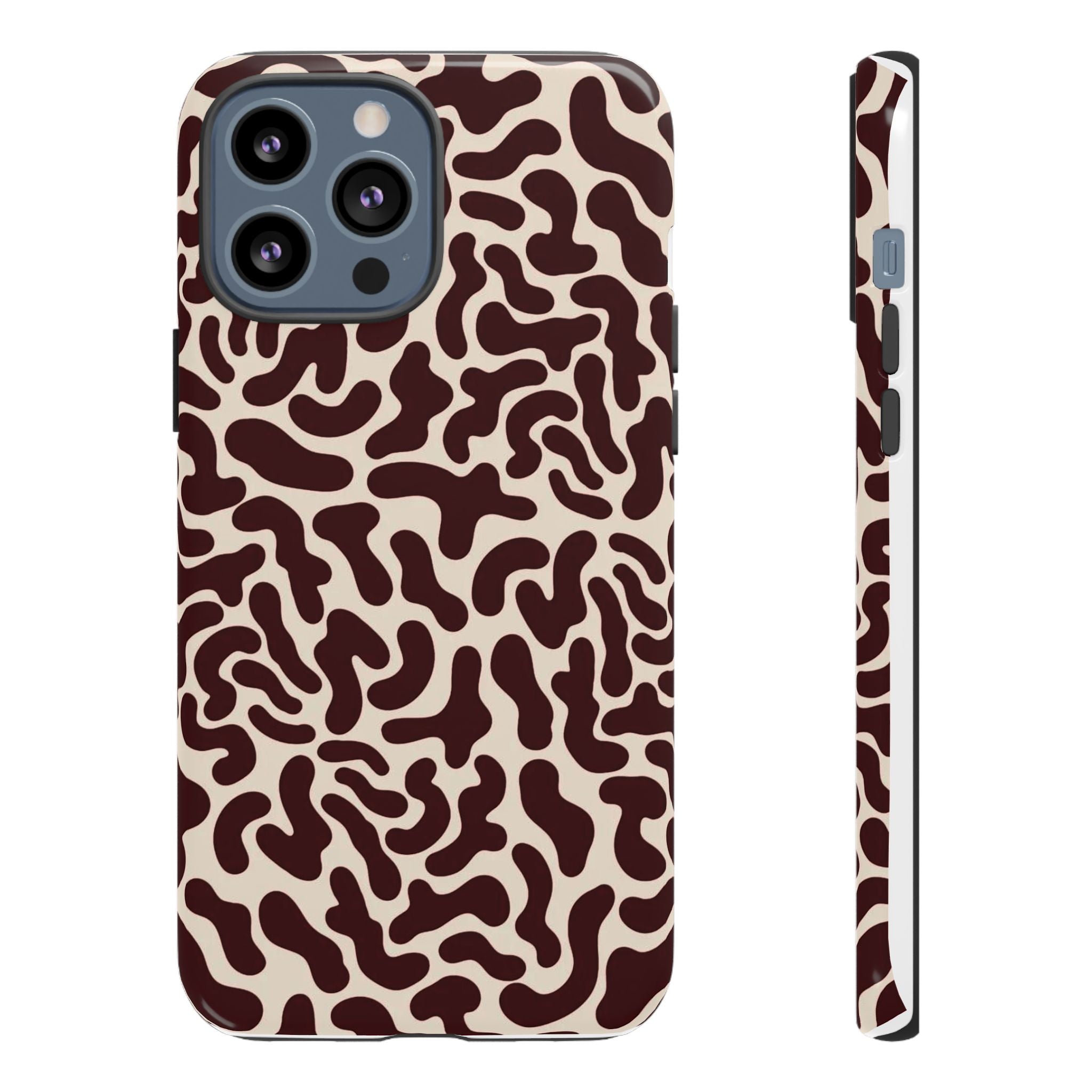 Animal Print iPhone Case - Brown Abstract Cow Pattern Tough Case