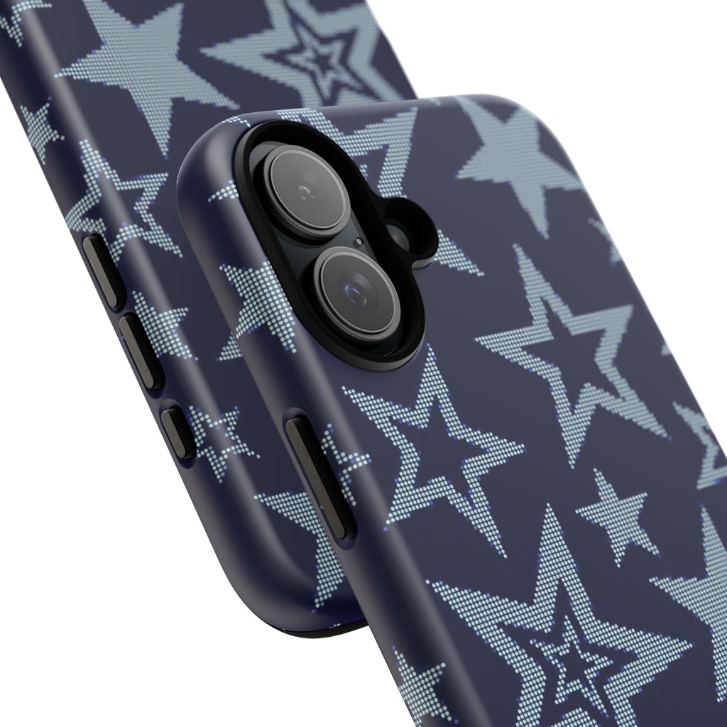 Navy Star Pattern Tough iPhone Case
