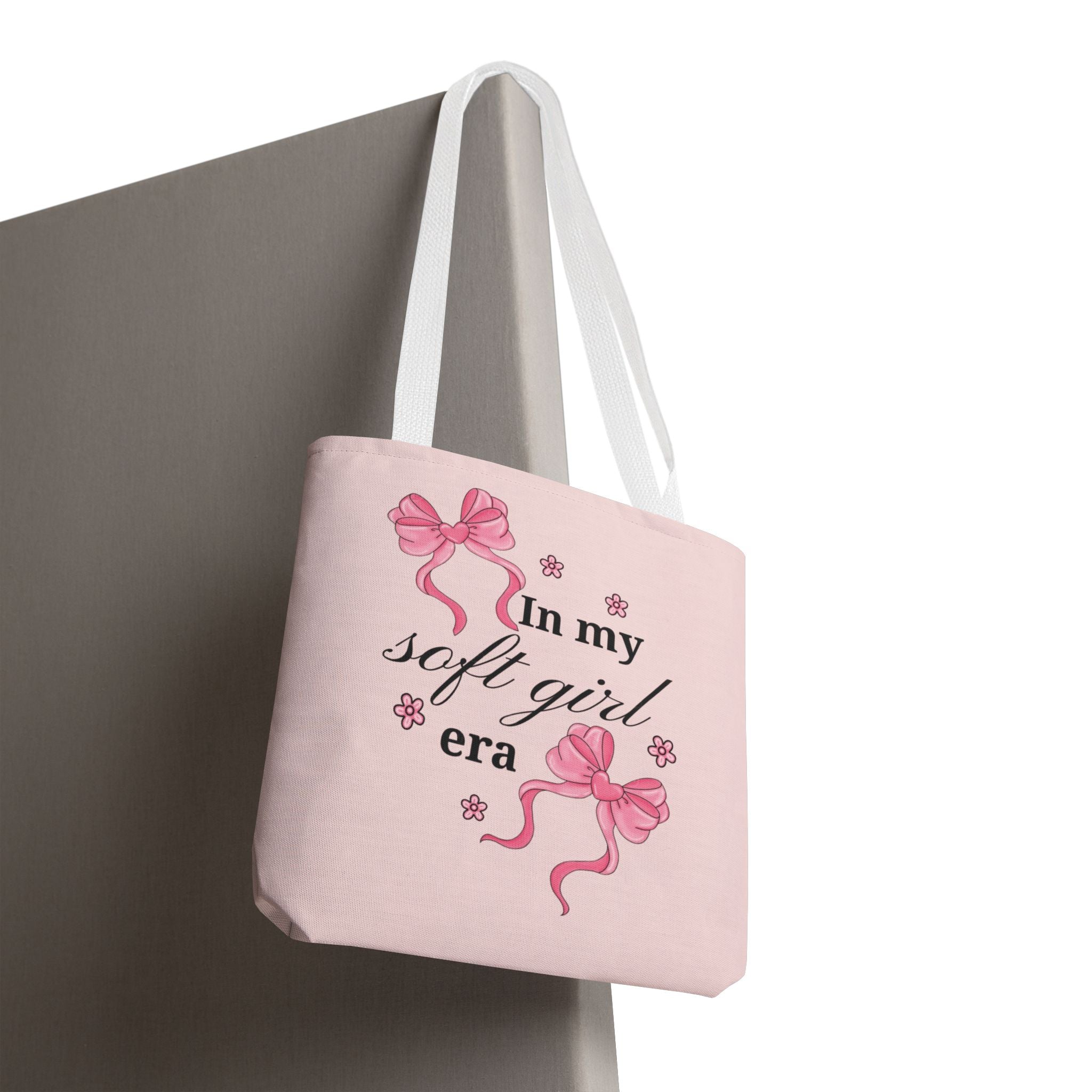 Tote Bag — "In My Soft Girl Era" Pink All-Over Print