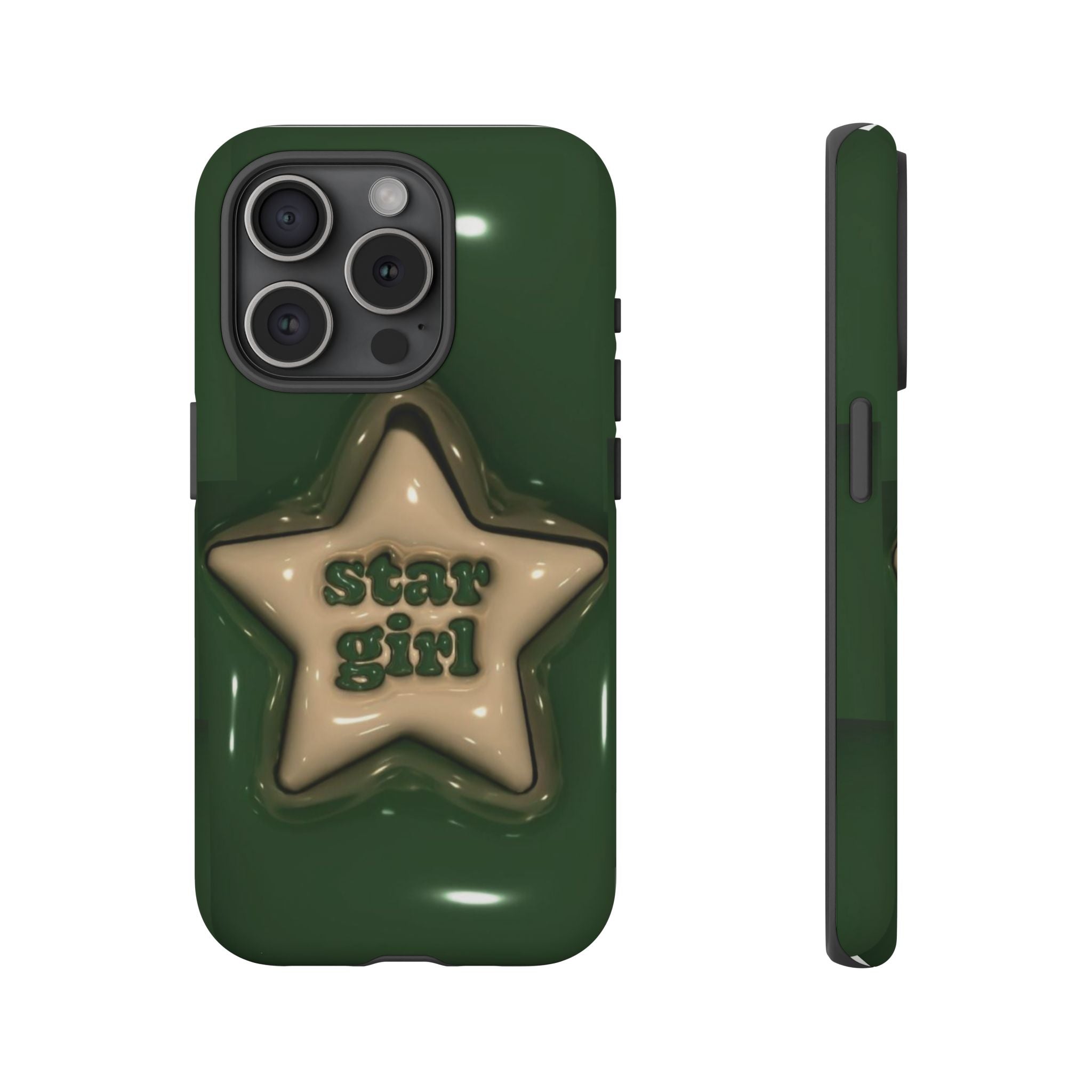 Star Girl iPhone Case — Green Star Protective Case