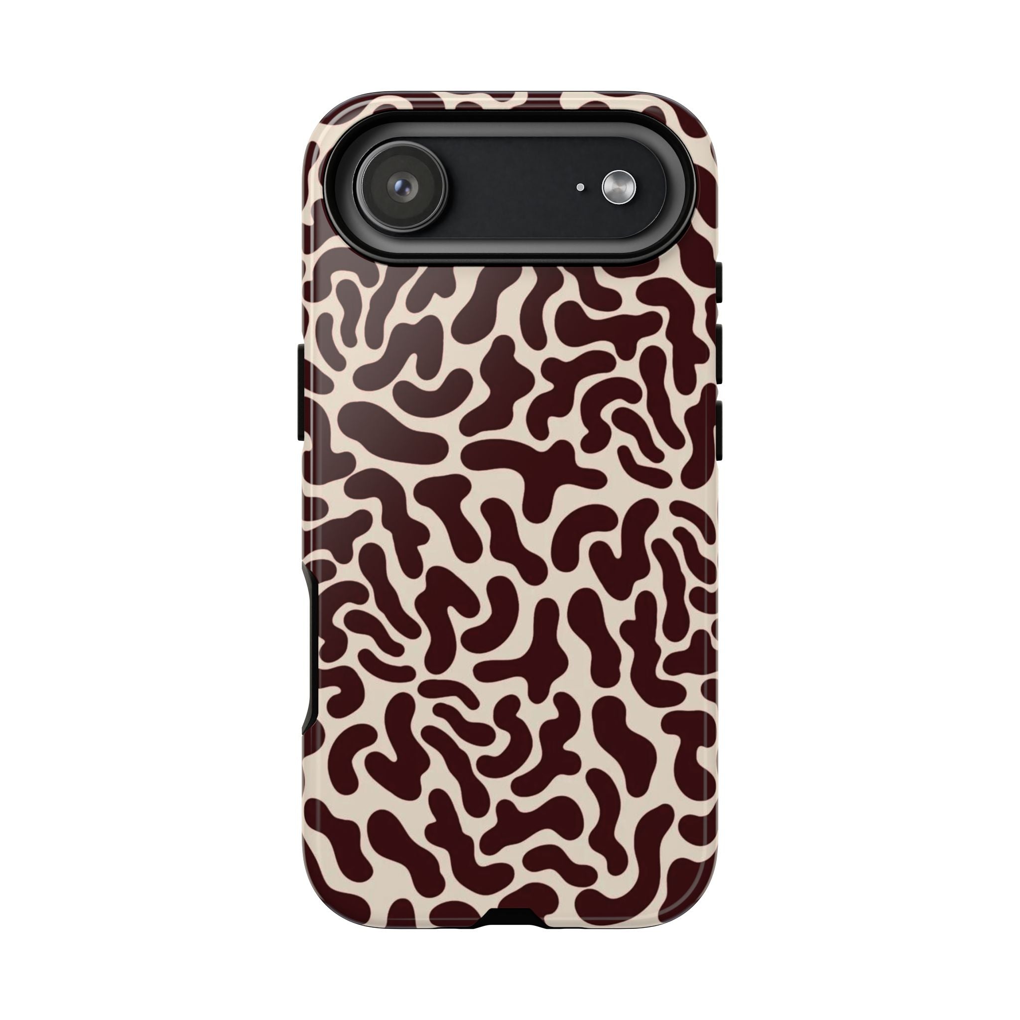 Animal Print iPhone Case - Brown Abstract Cow Pattern Tough Case