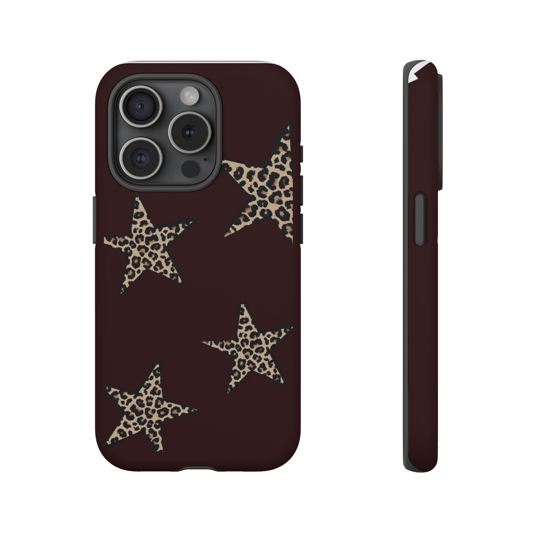 Leopard Star iPhone Case — Chic Brown Protective Tough Case