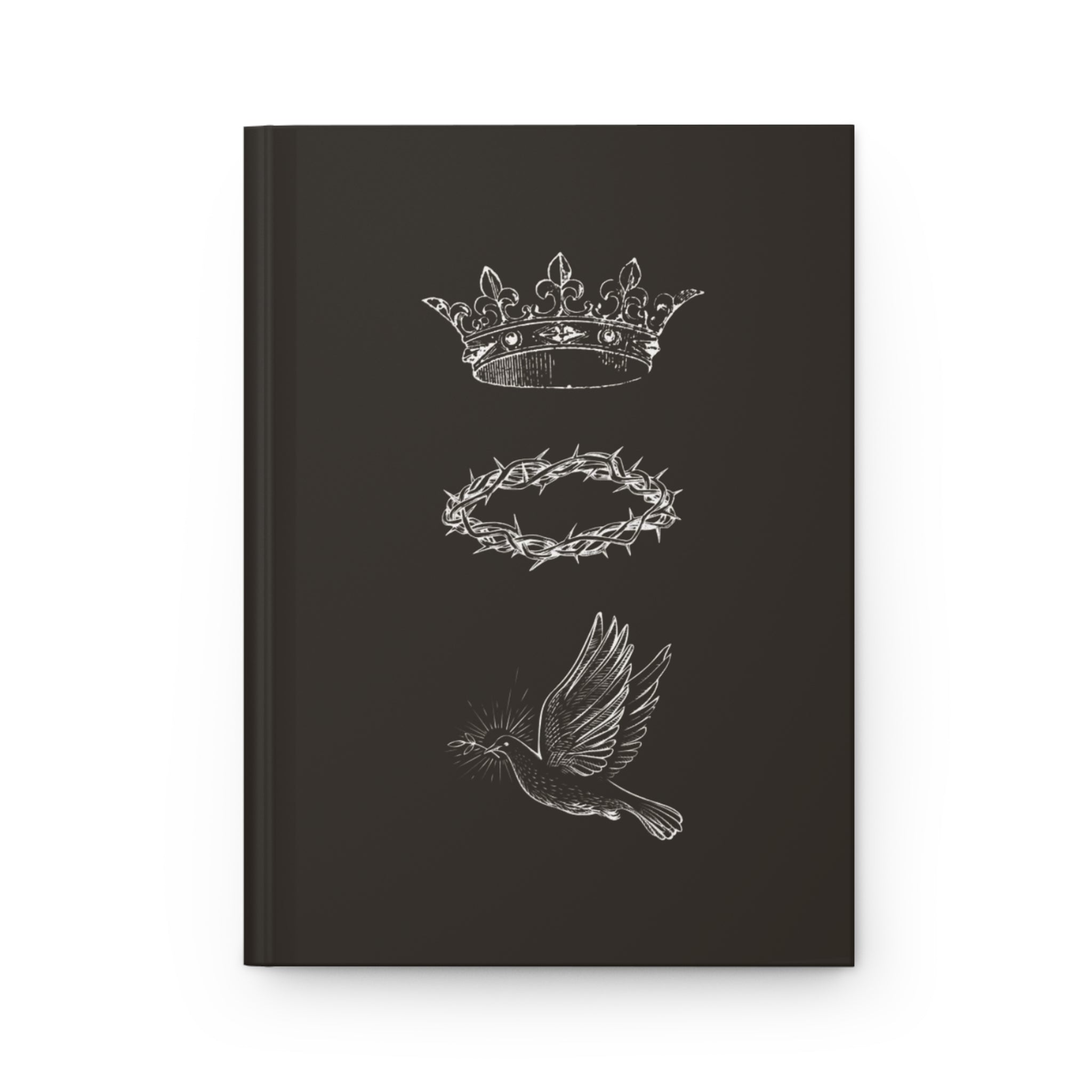 Hardcover Journal — Crown, Crown of Thorns & Dove