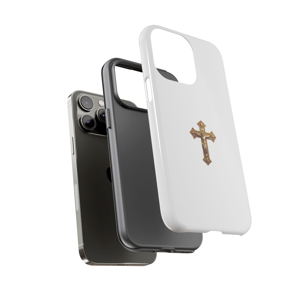Gold Cross Tough Phone Case | Protective Cover