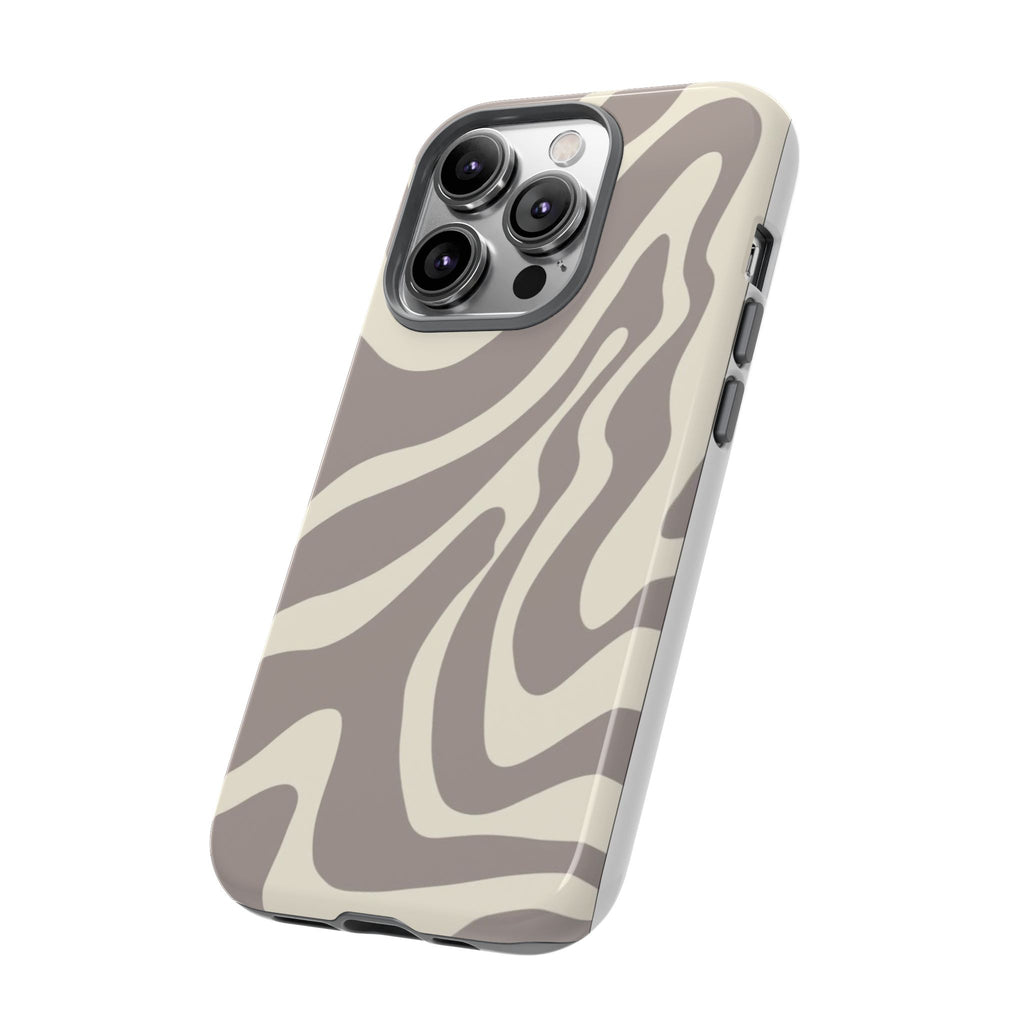 Neutral Zebra Print Tough iPhone Case