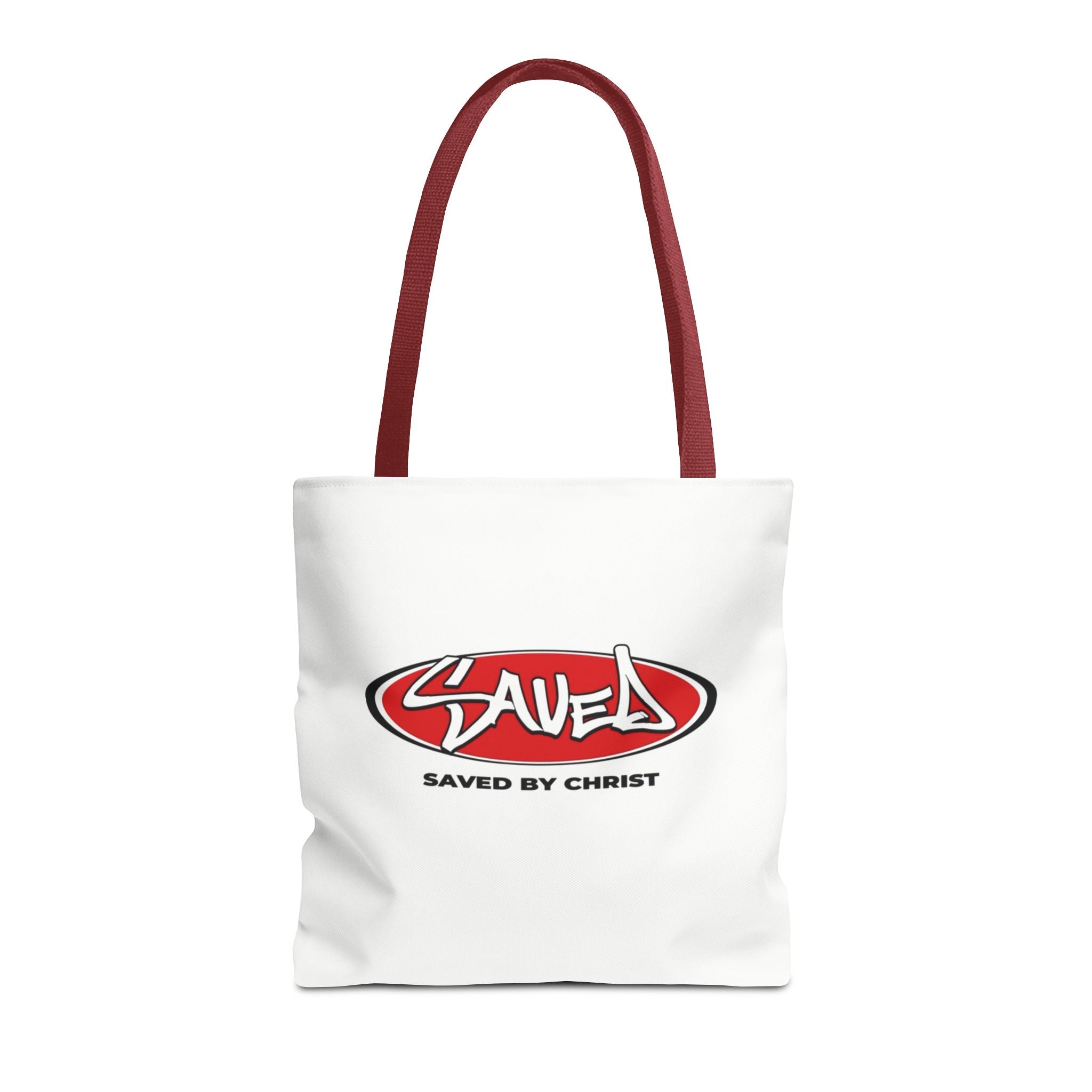 "Saved by Christ" Canvas Tote Bag