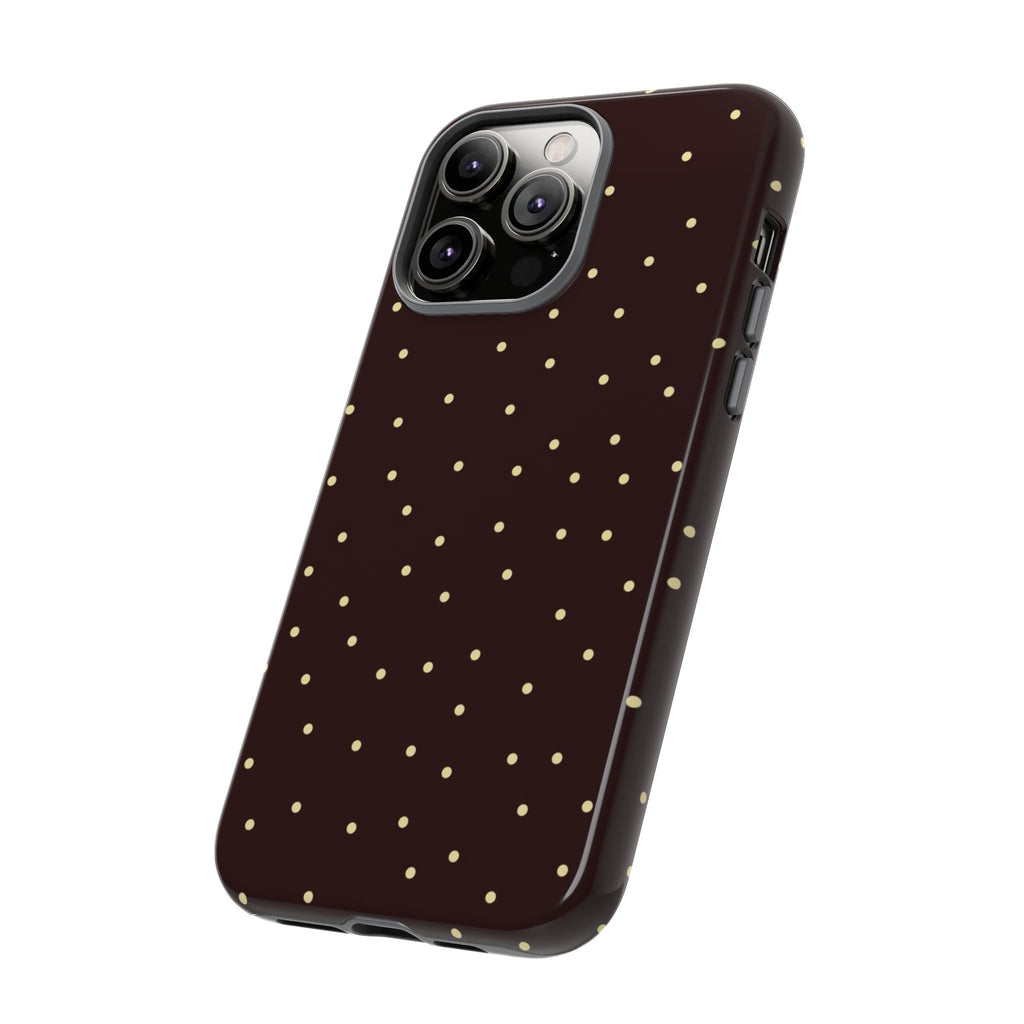 Brown Gold Polka Dot Tough Phone Case