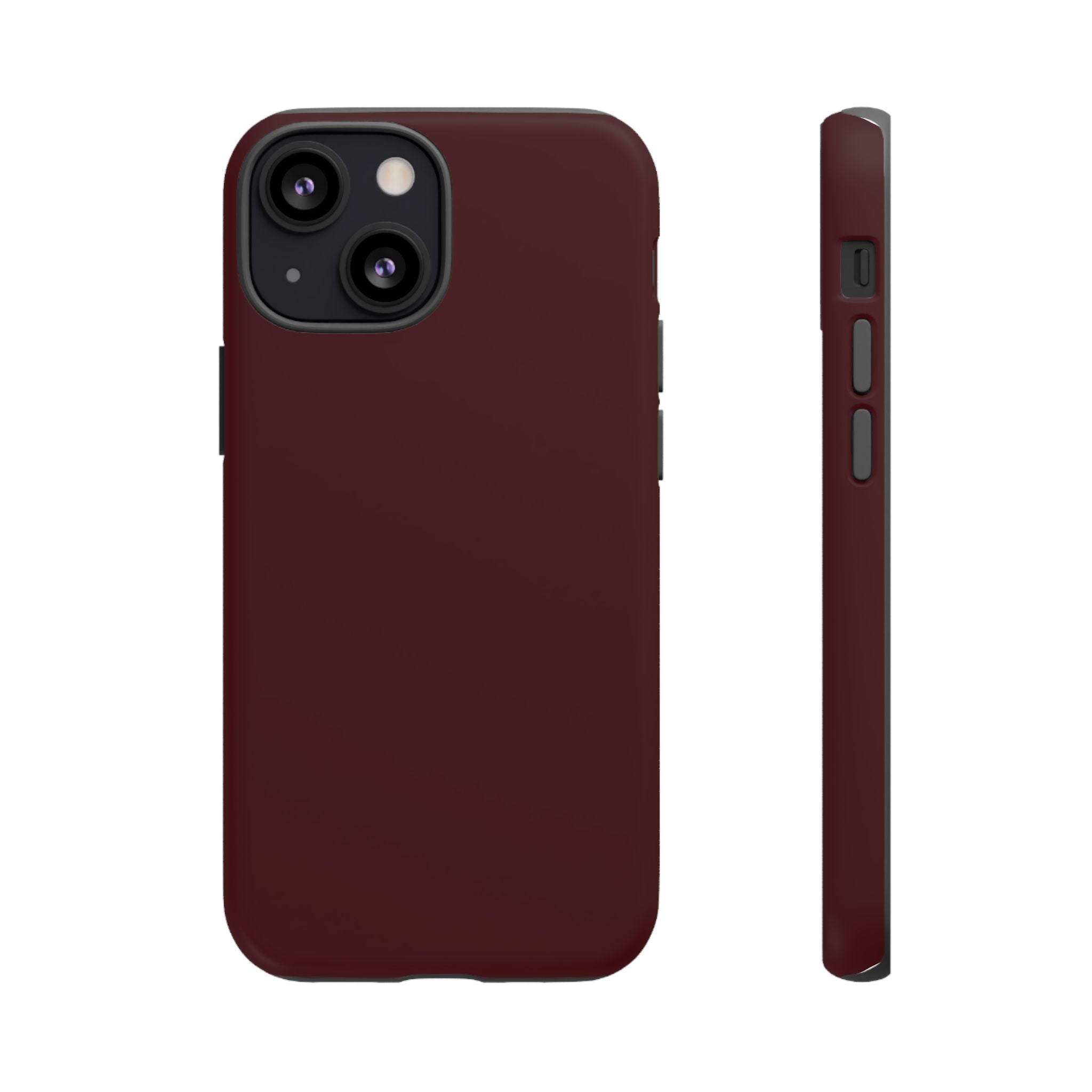 Maroon Tough iPhone Case — Slim Impact-Resistant Protective Cover