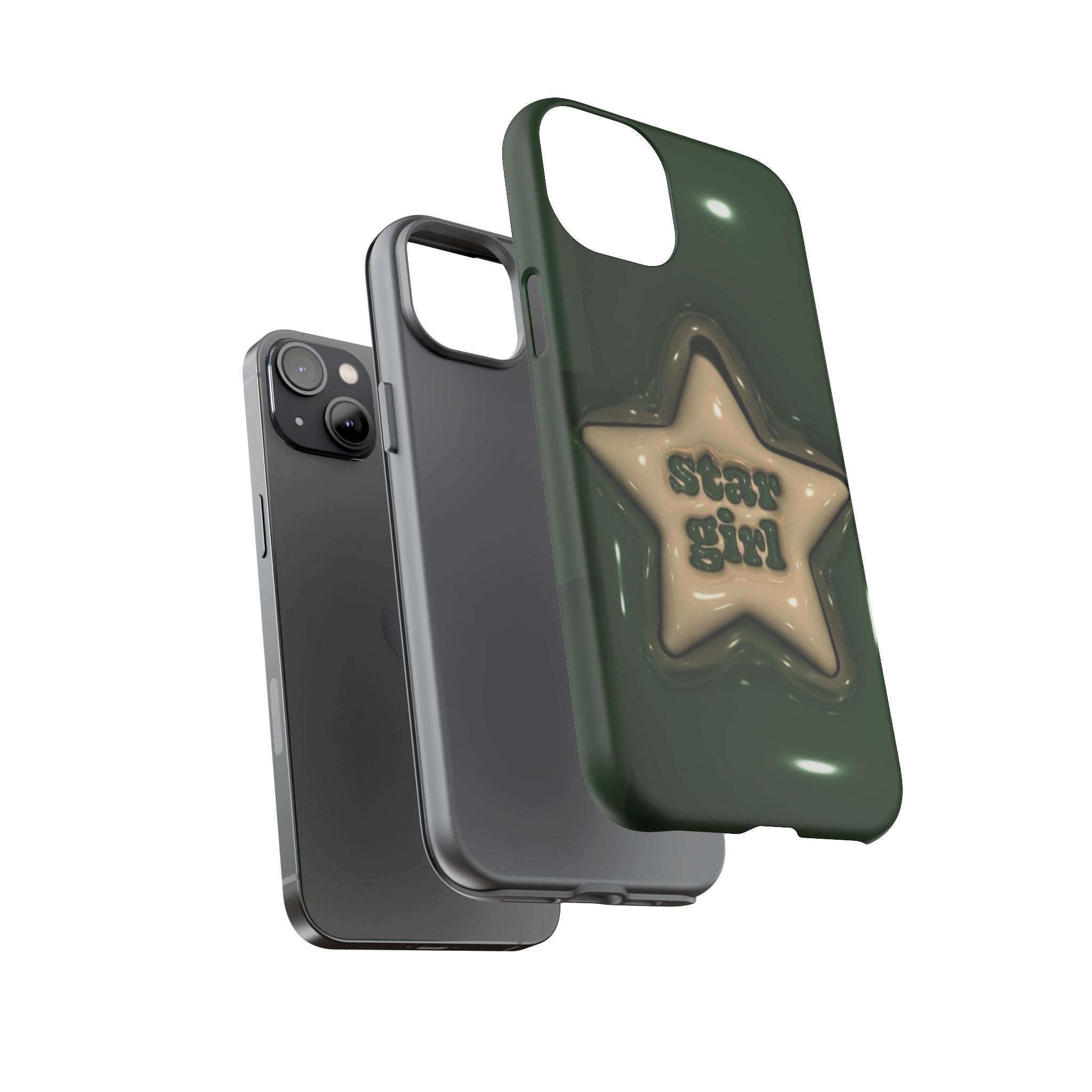 Star Girl iPhone Case — Green Star Protective Case