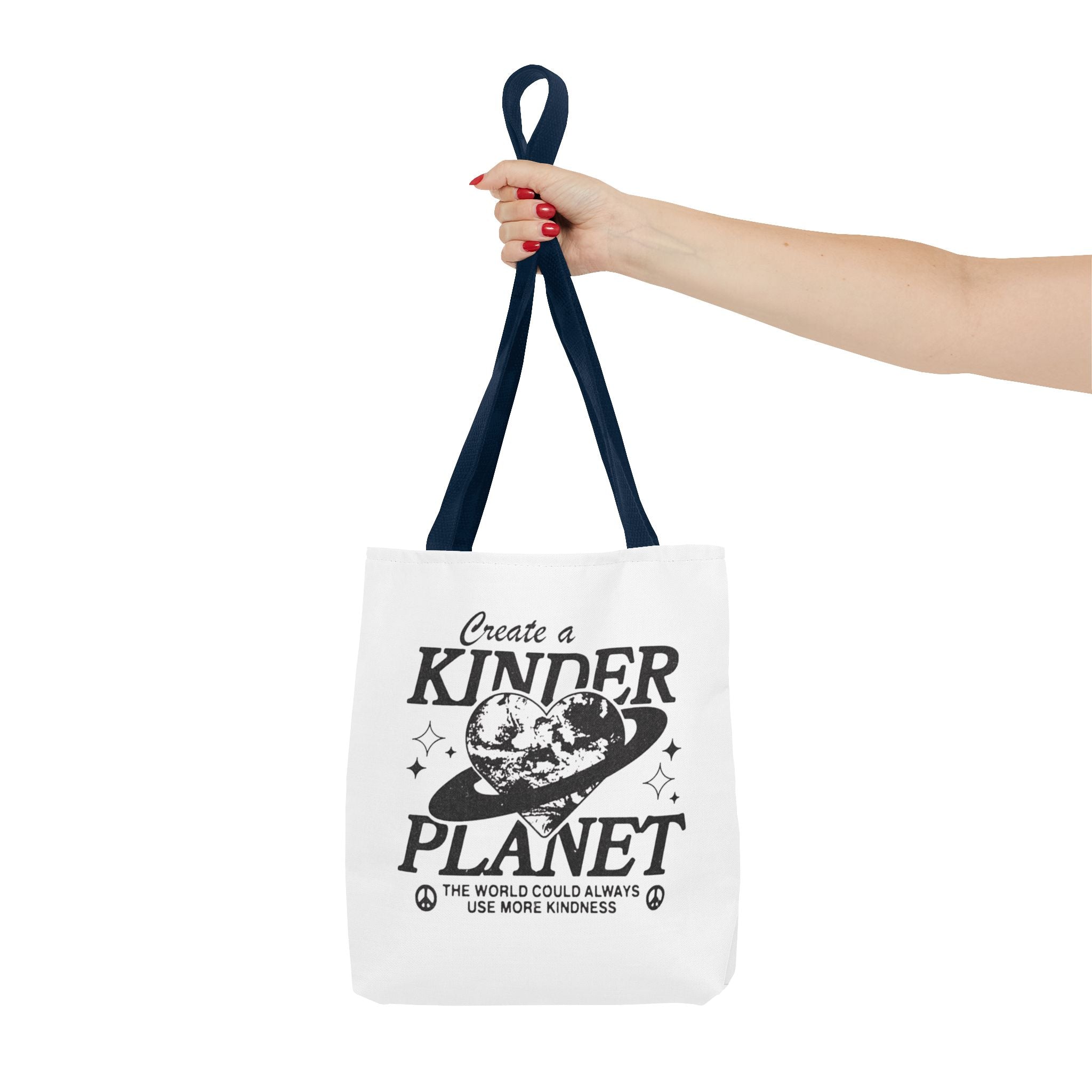 Create a Kinder Planet Tote Bag — Eco-Friendly Earth Love Canvas Tote