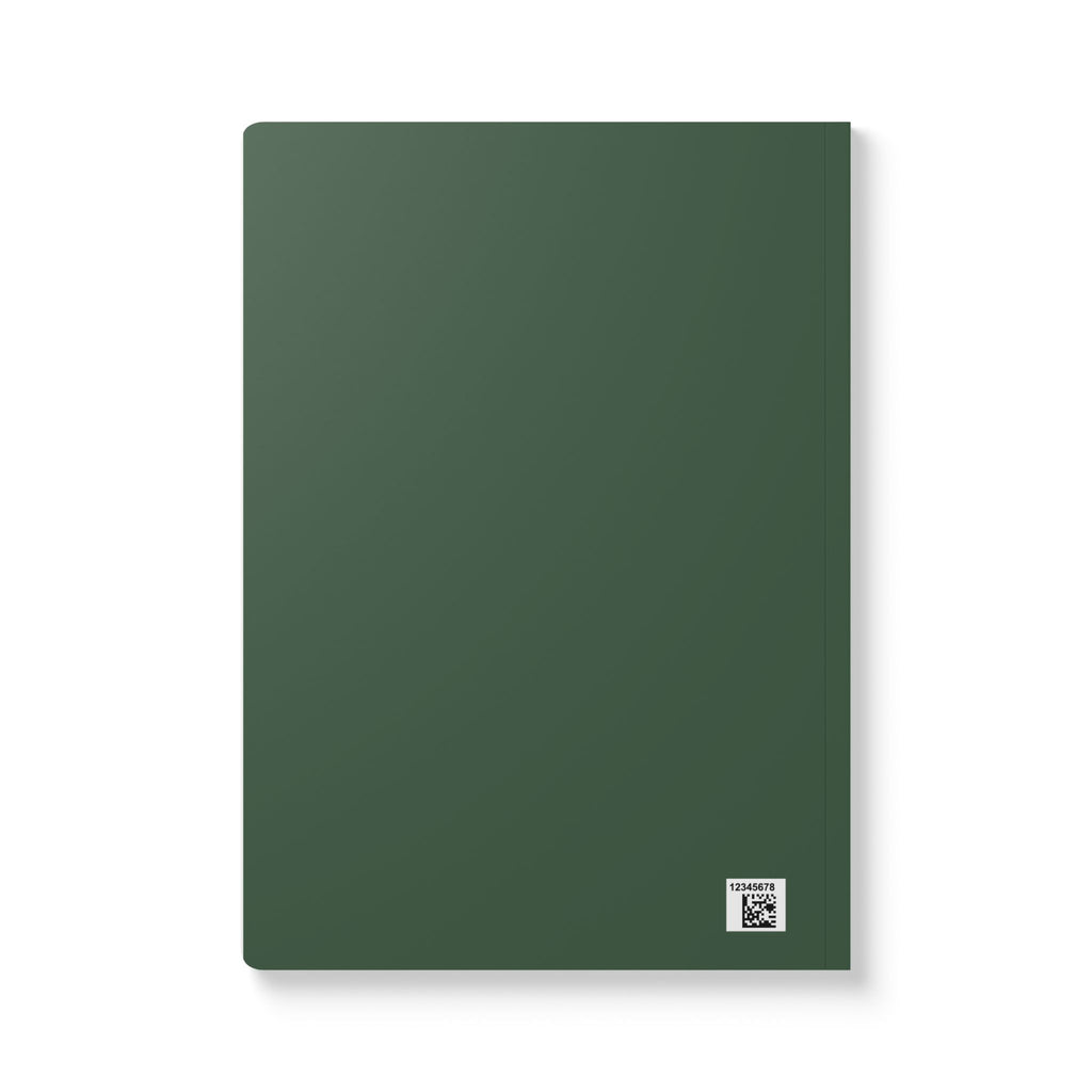 Smile Dot Journal — Forest Green Softcover Notebook with Cute Emoticon