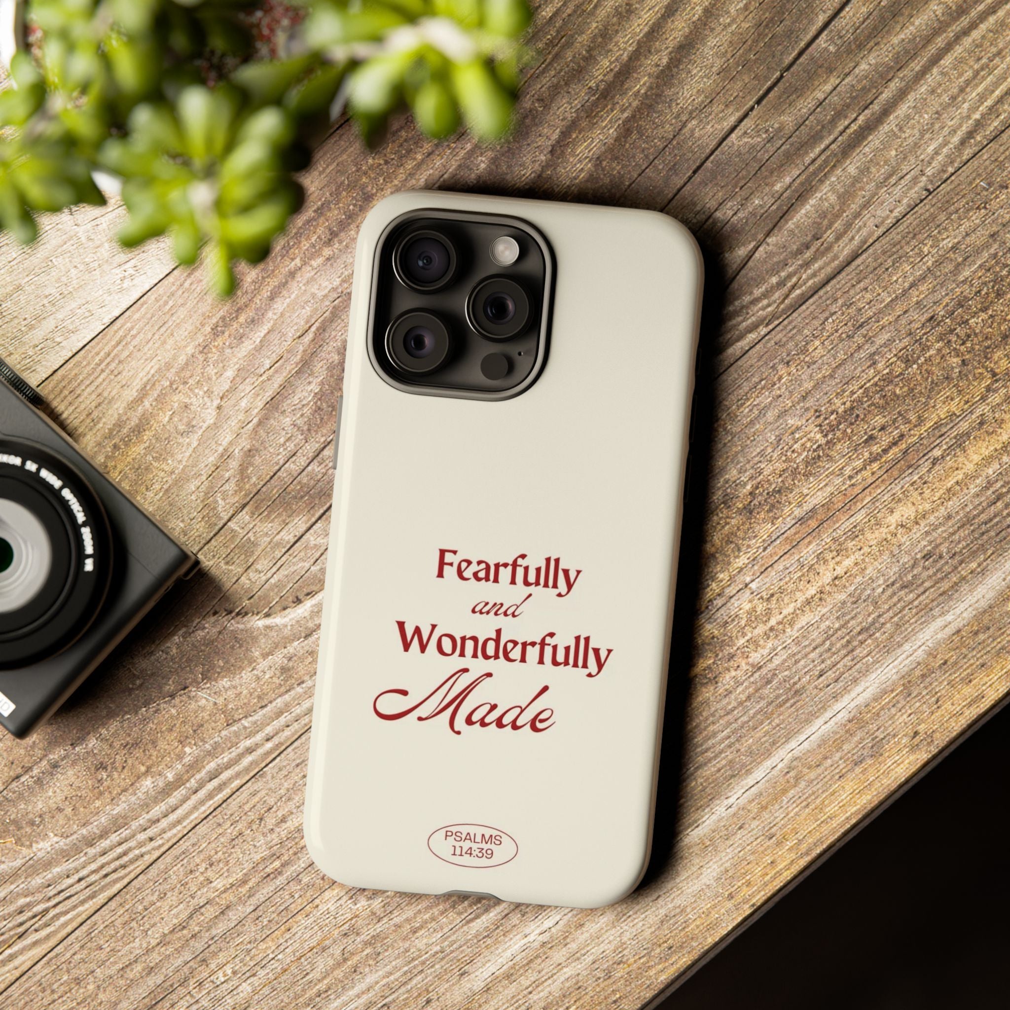 Tough Phone Case — "Fearfully and Wonderfully Made" Christian Scripture Protective Case