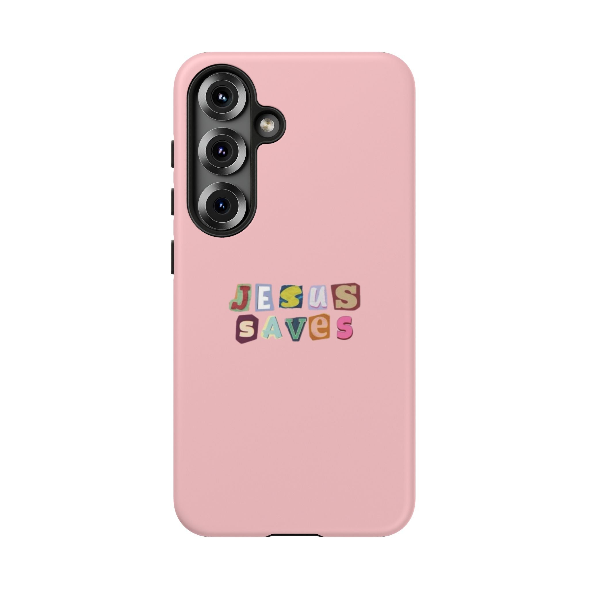 Jesus Saves Pink Tough Phone Case - Faith Protective Cover
