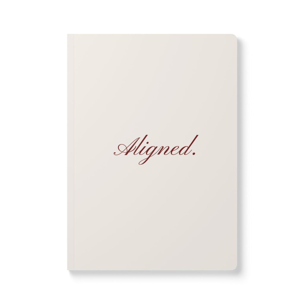 "Aligned" Softcover Journal — Minimal Motivational Notebook for Daily Planning & Reflection