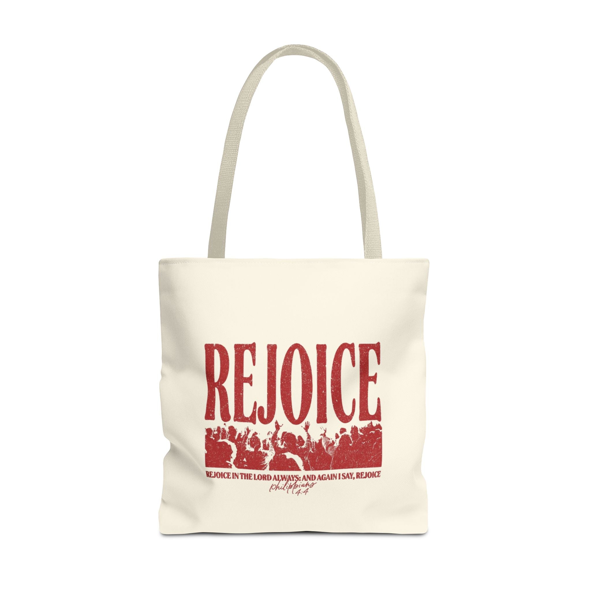"Rejoice" Graphic Tote Bag