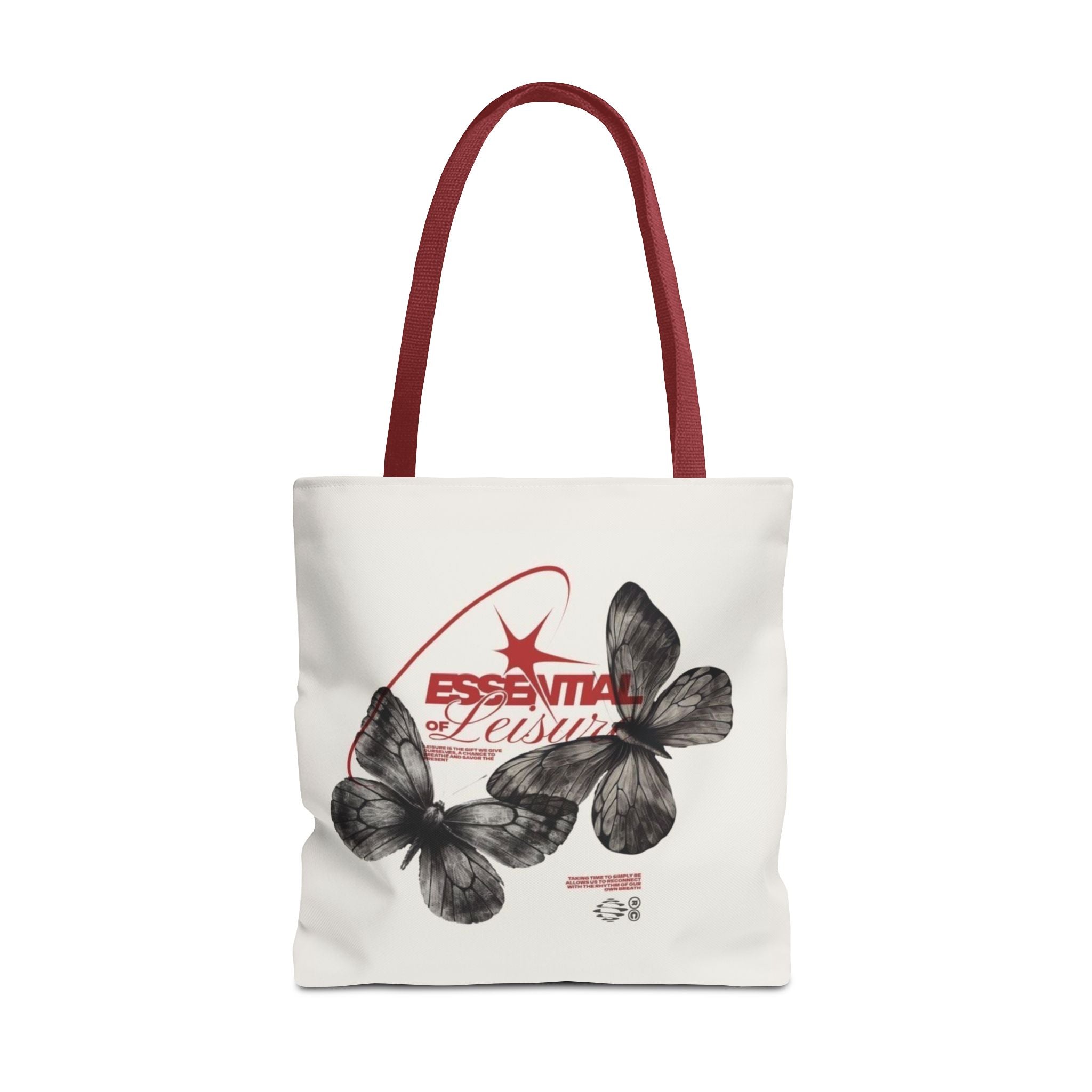 'Essential to Leisure' Floral Graphic Tote Bag