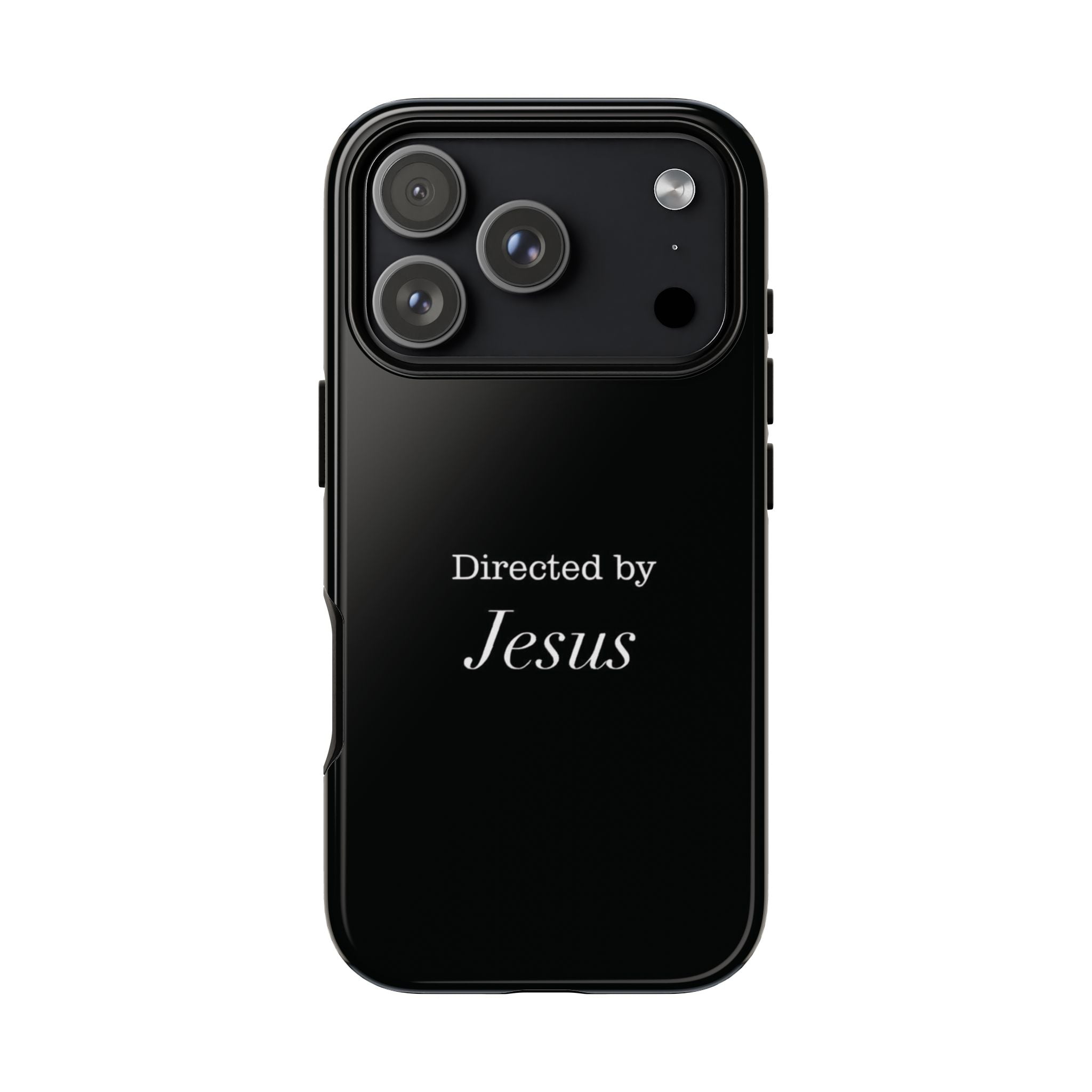 Directed by Jesus Tough Phone Case — Faith Black Protective Case