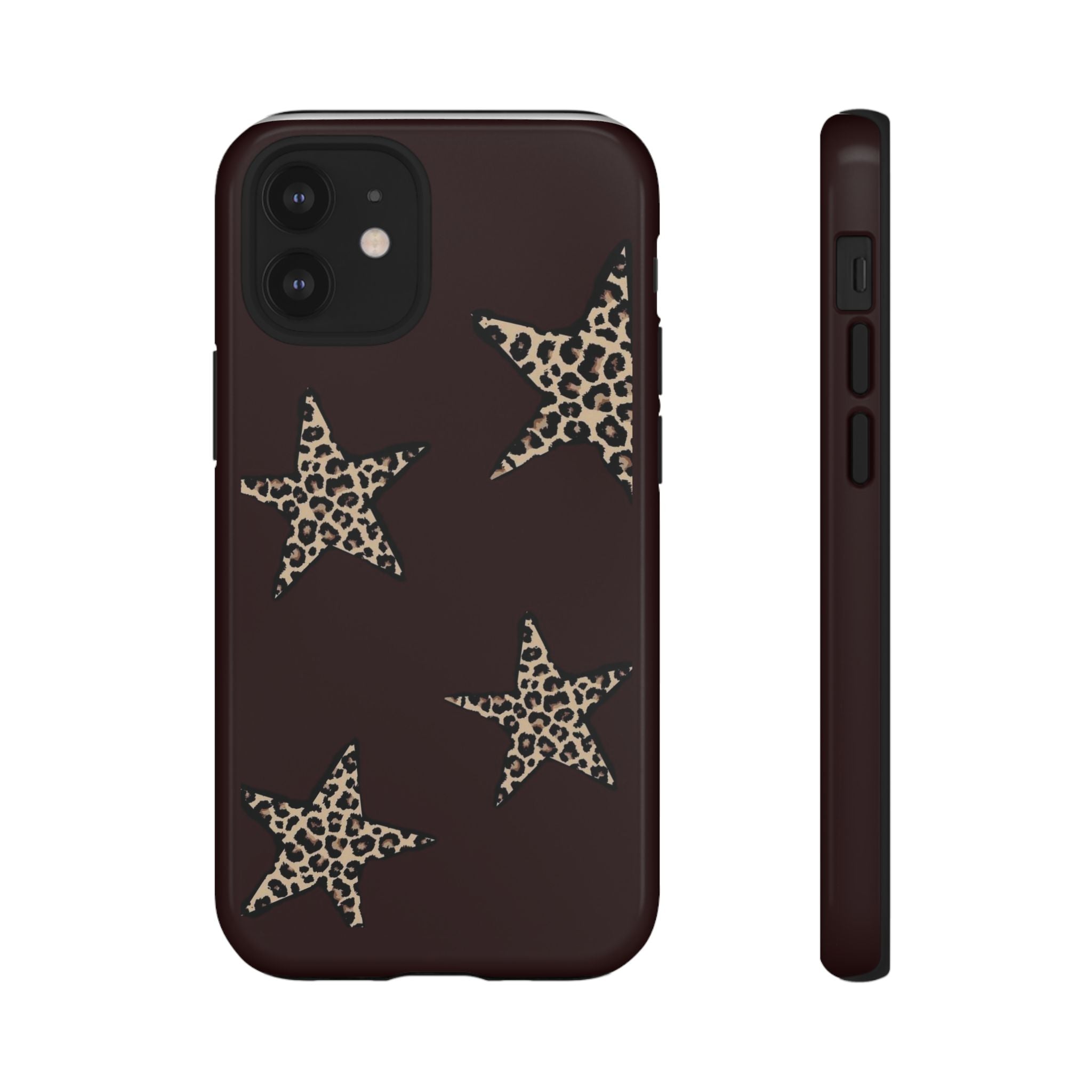 Leopard Star iPhone Case — Chic Brown Protective Tough Case